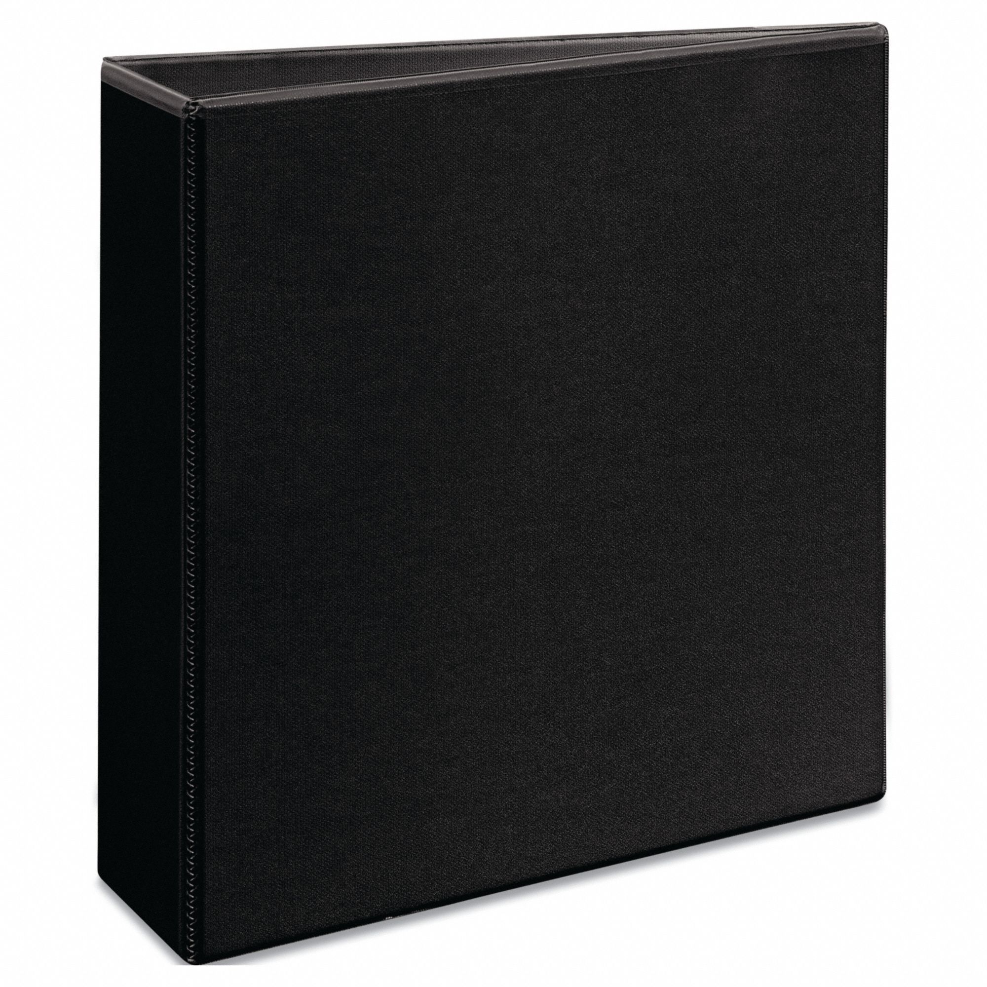 Ring Binder: 3 in Ring Size, Slant D-Ring, 600 Sheet Capacity, Clear Sleeve, Polypropylene, Black