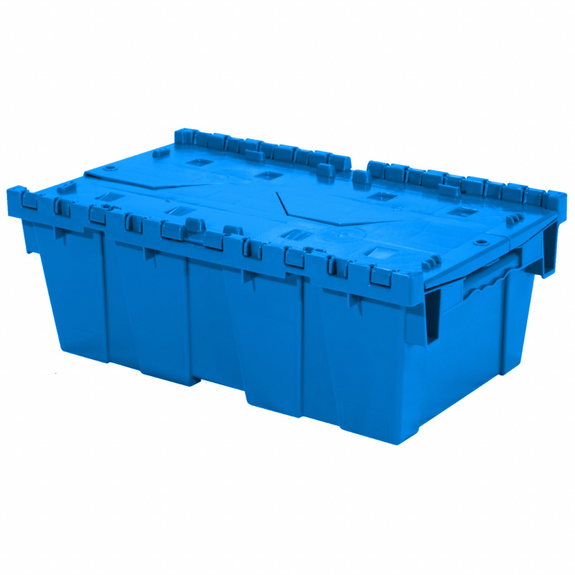 ATTACHED LID CONTAINER,BLUE,0.5 GAL