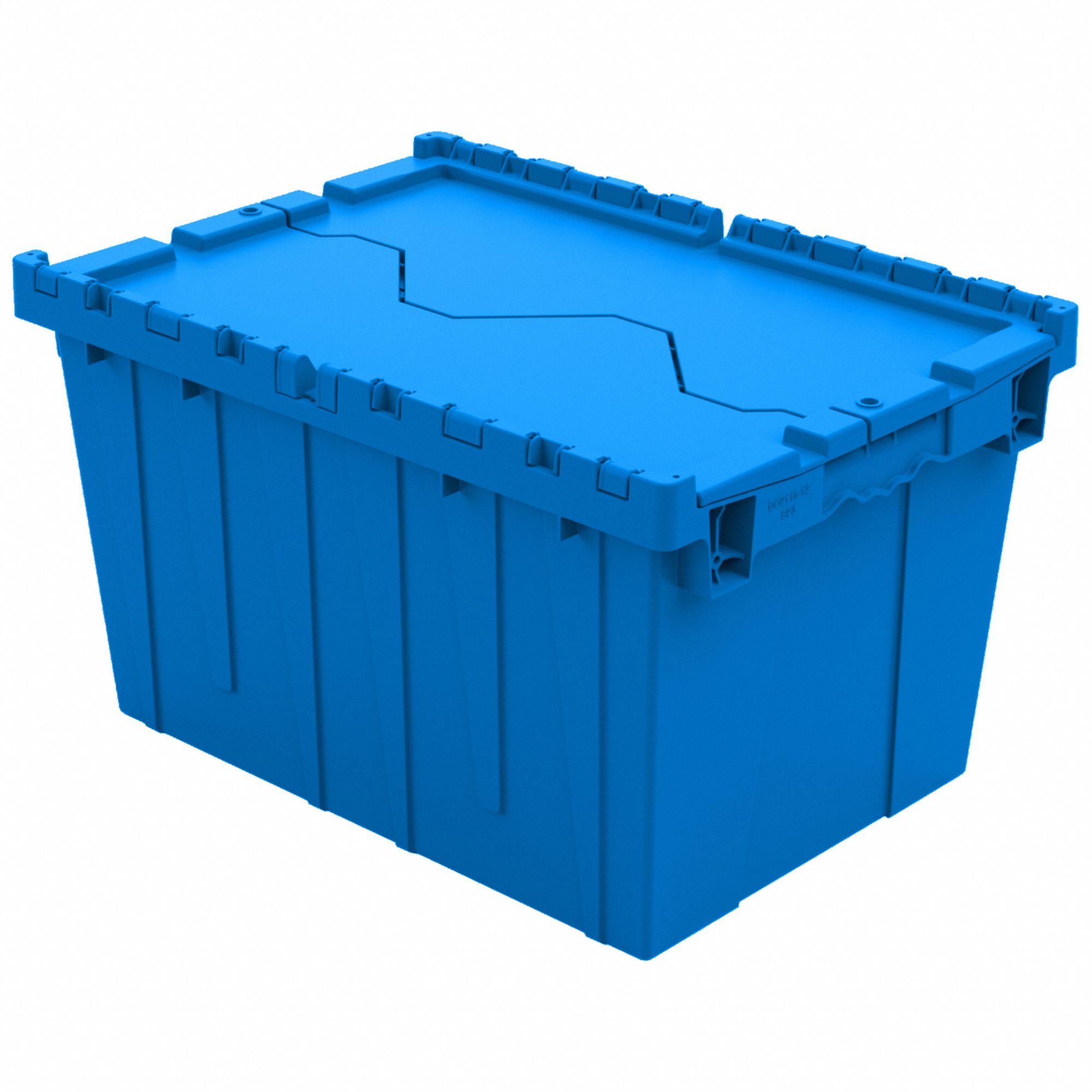 ATTACHED LID CONTAINER,BLUE,1.7 GAL