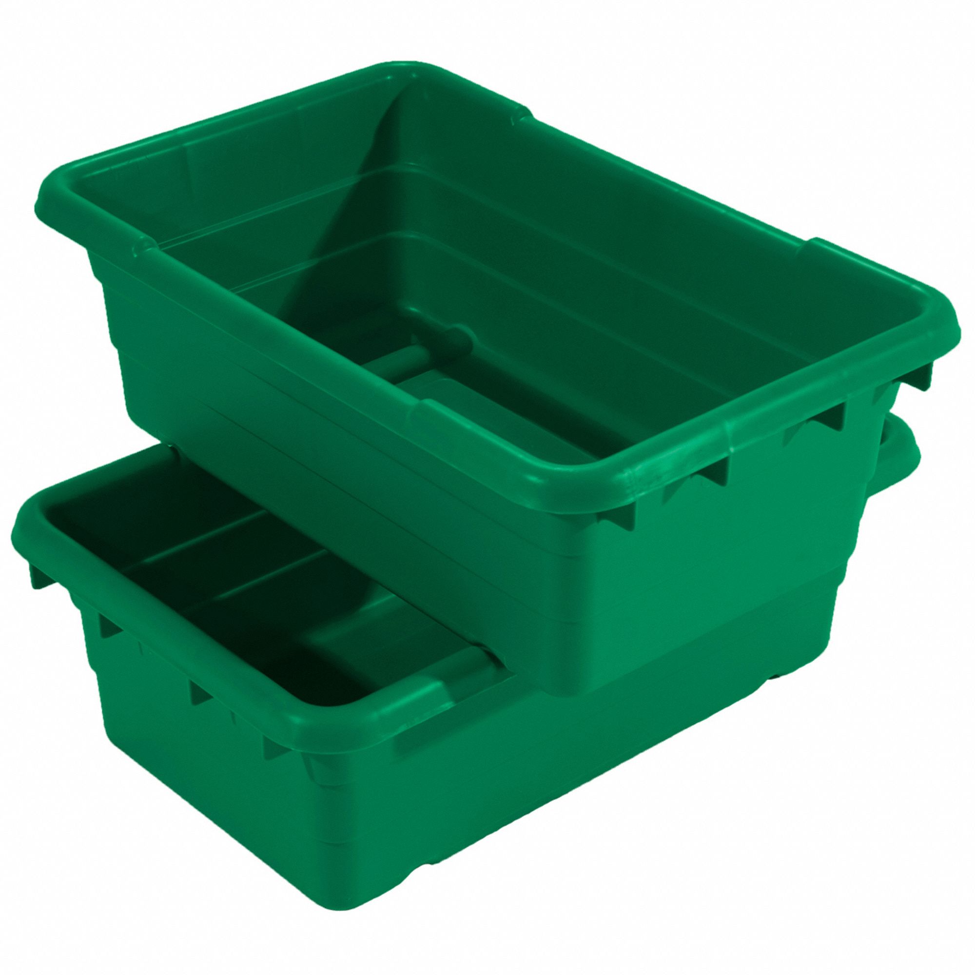 STACK/NEST CONTAINER,GREEN,25 IN L