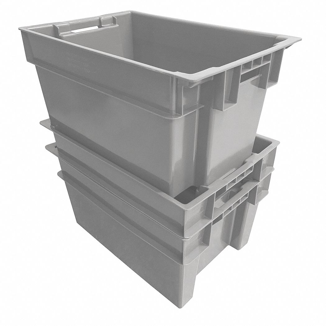 STACK AND NEST CONTAINER, BLUE, 44 LB CAPACITY
