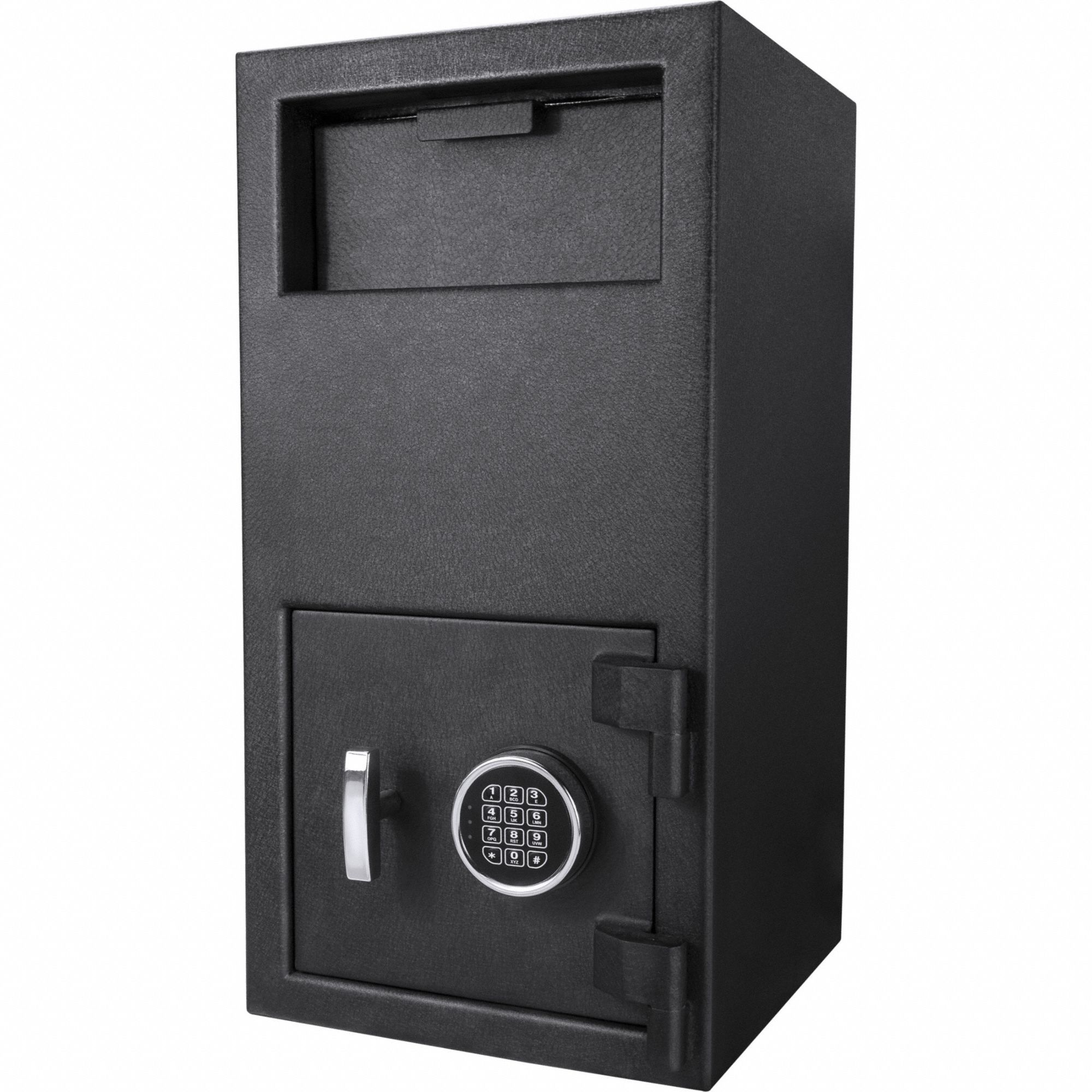 Depository Safe: Digital Combo Lock, 1.72 cu ft Capacity, Steel, 14 in H x 27 in W x 14 in D