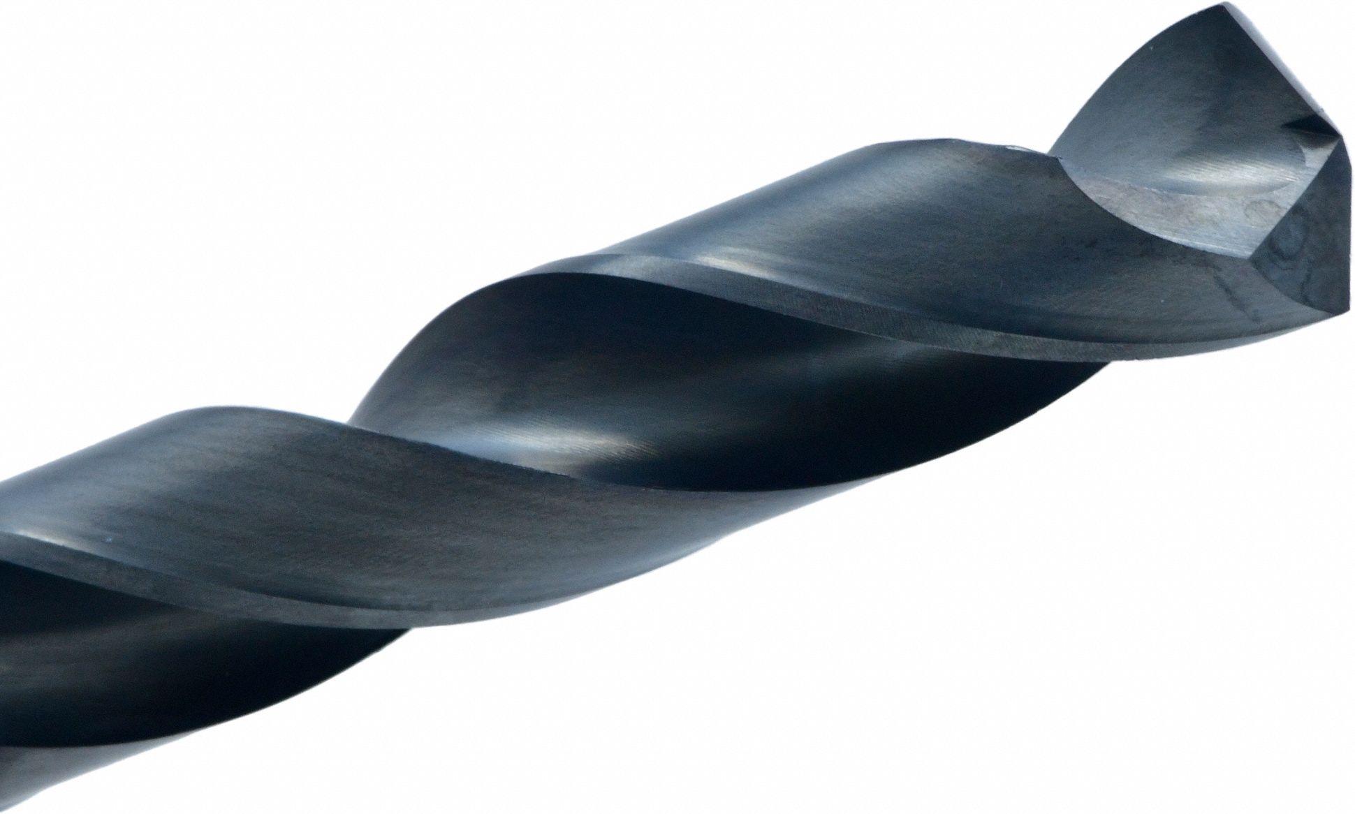 Jobber Length Drill Bit: #1, 135° Split Point, Black Oxide Cobalt, Fast Spiral