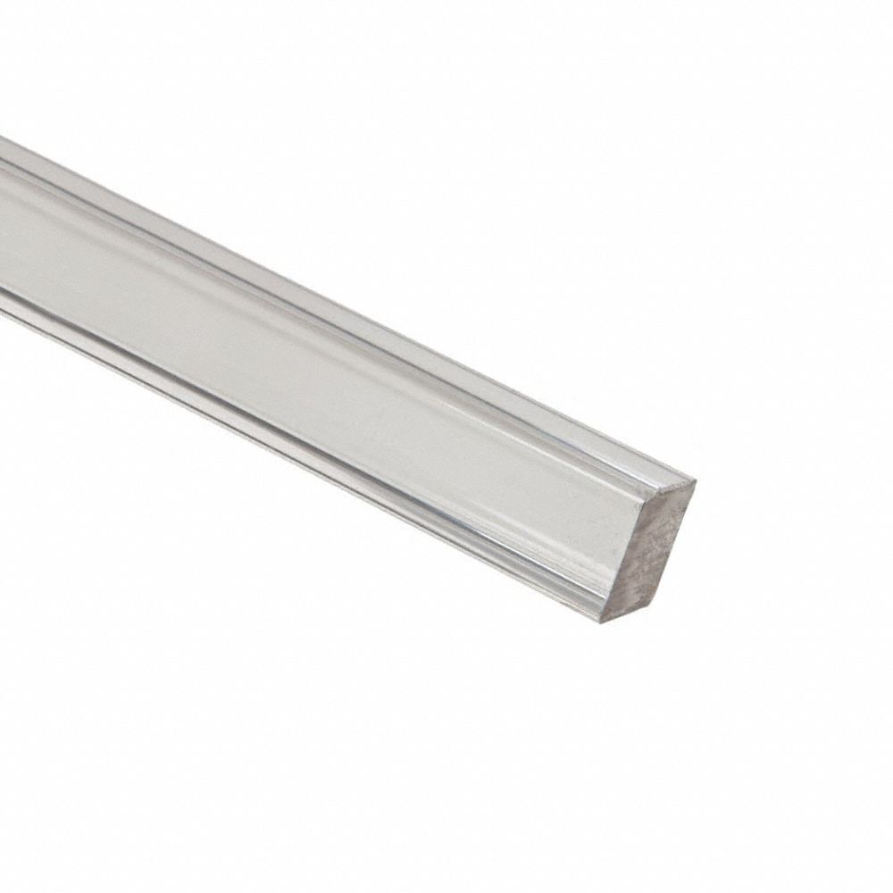 Acrylic Bar: 0.125 in Thick, 6 ft x 6 ft, Colorless, Clear, 10, 000 psi Tensile Strength