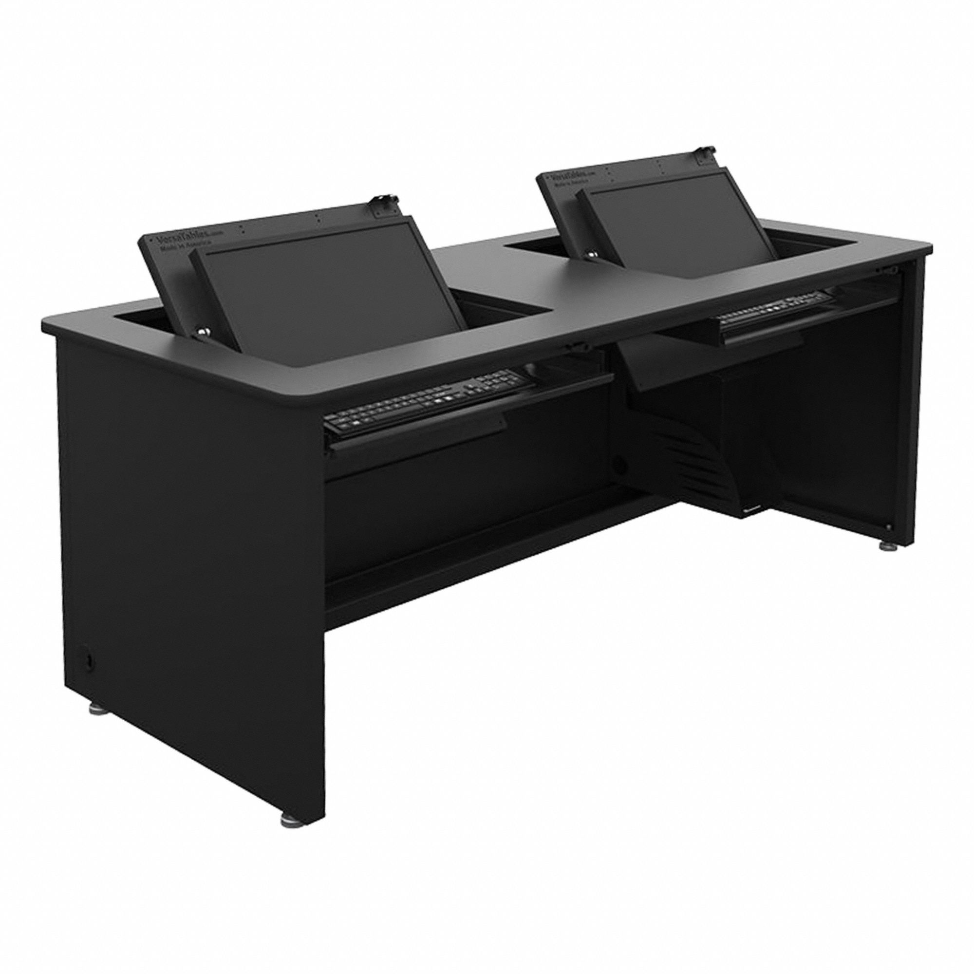 Computer Desk: Metal, Black Matrix, 0 Drawers, 60 in Overall Wd, 29 in Overall Ht