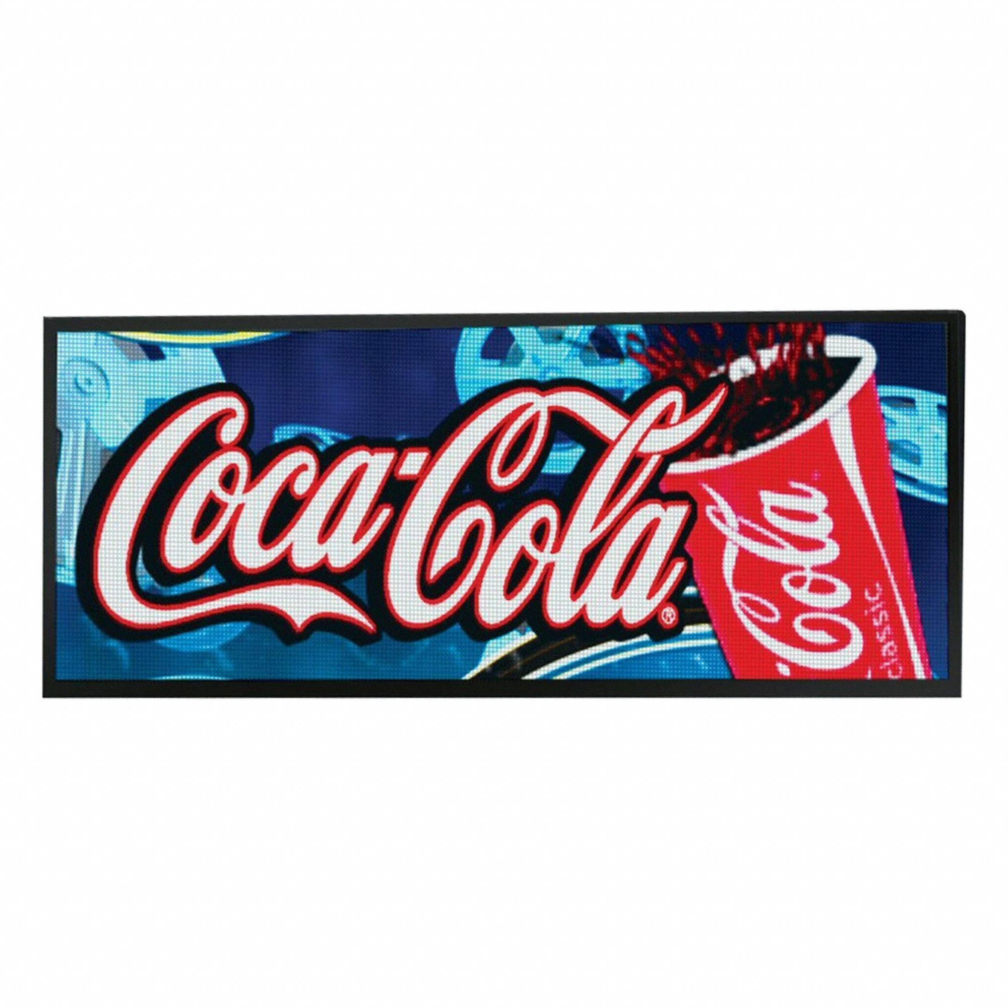 LED Message Sign: Indoor, 1 Faces, Wall, 10 7/10 in Overall Ht, 30 in Overall Wd