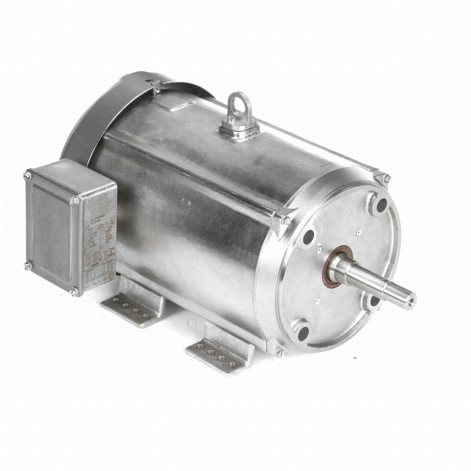 Washdown Motor: Three-Phase, 10 hp Horsepower, 3, 525 RPM RPM, 230/460V AC, 215JM Frame Size