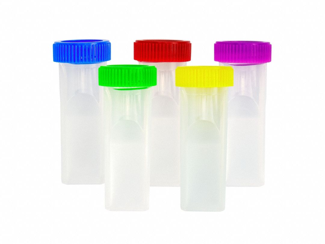 Non-Sterile Coplin Slide Jars: 4 Sample Capacity, 98 mm Ht, 30 mm Wd, HDPE/Polypropylene Copolymer (MPN 2405400X8KE1). Key specifications — Material: Polypropylene Copolymer; Product Type: PAP Jar; Brand: CAPLUGS.