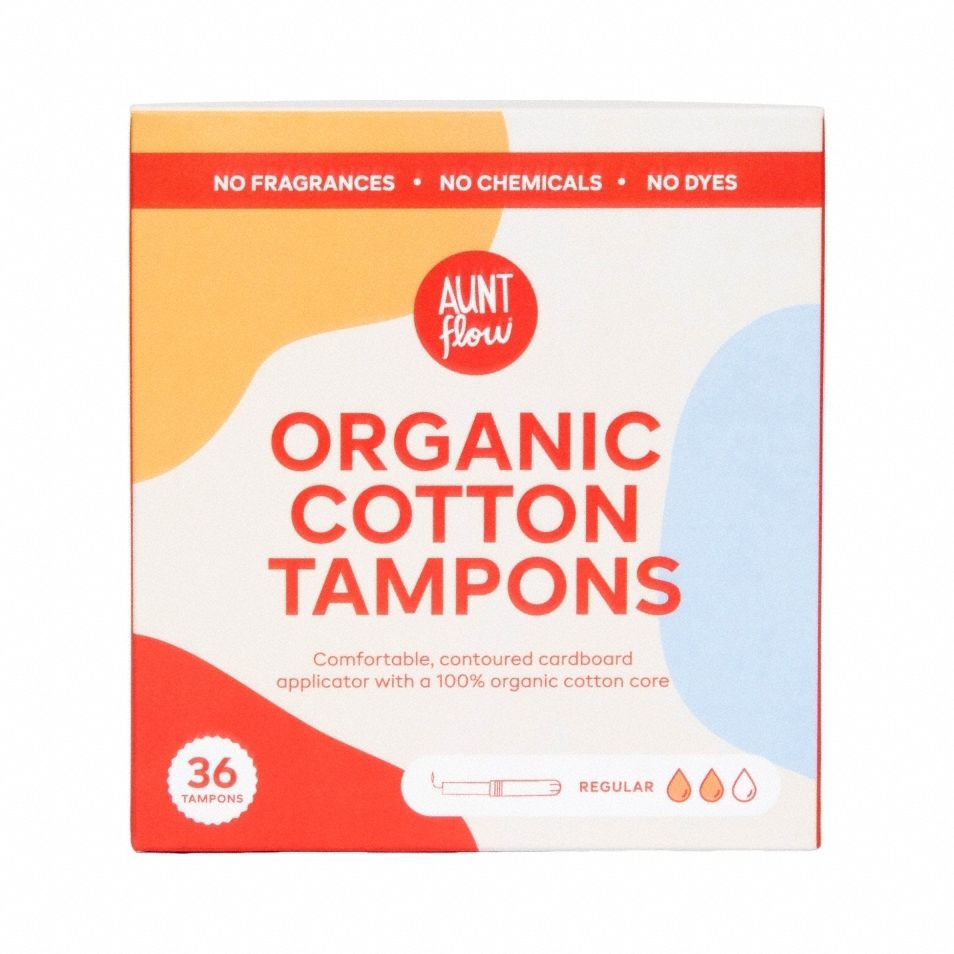 Tampon: Regular, Cotton, 6 in Lg, 1/2 in Wd, 36 PK