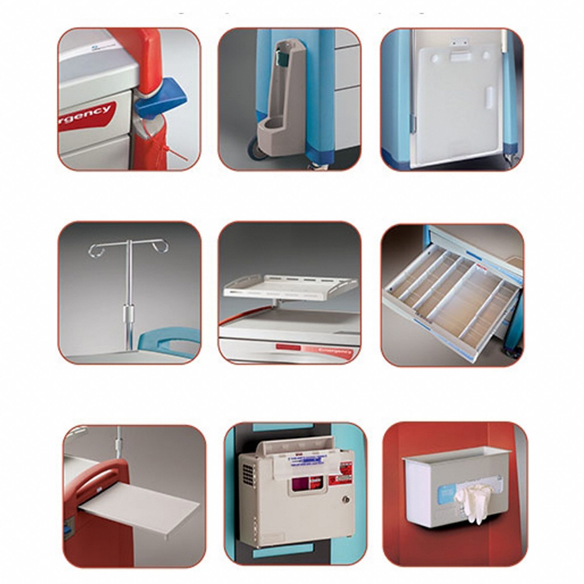 CAPSA HEALTHCARE, Emergency Cart Accessories 816X74AMEMACCPK3