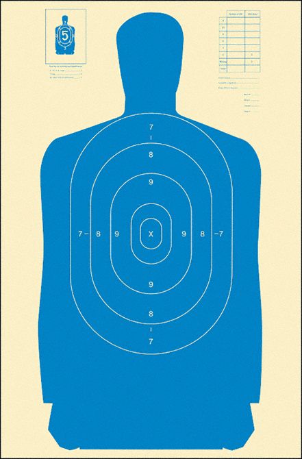 B-27 Silhouette Target Blue PK25