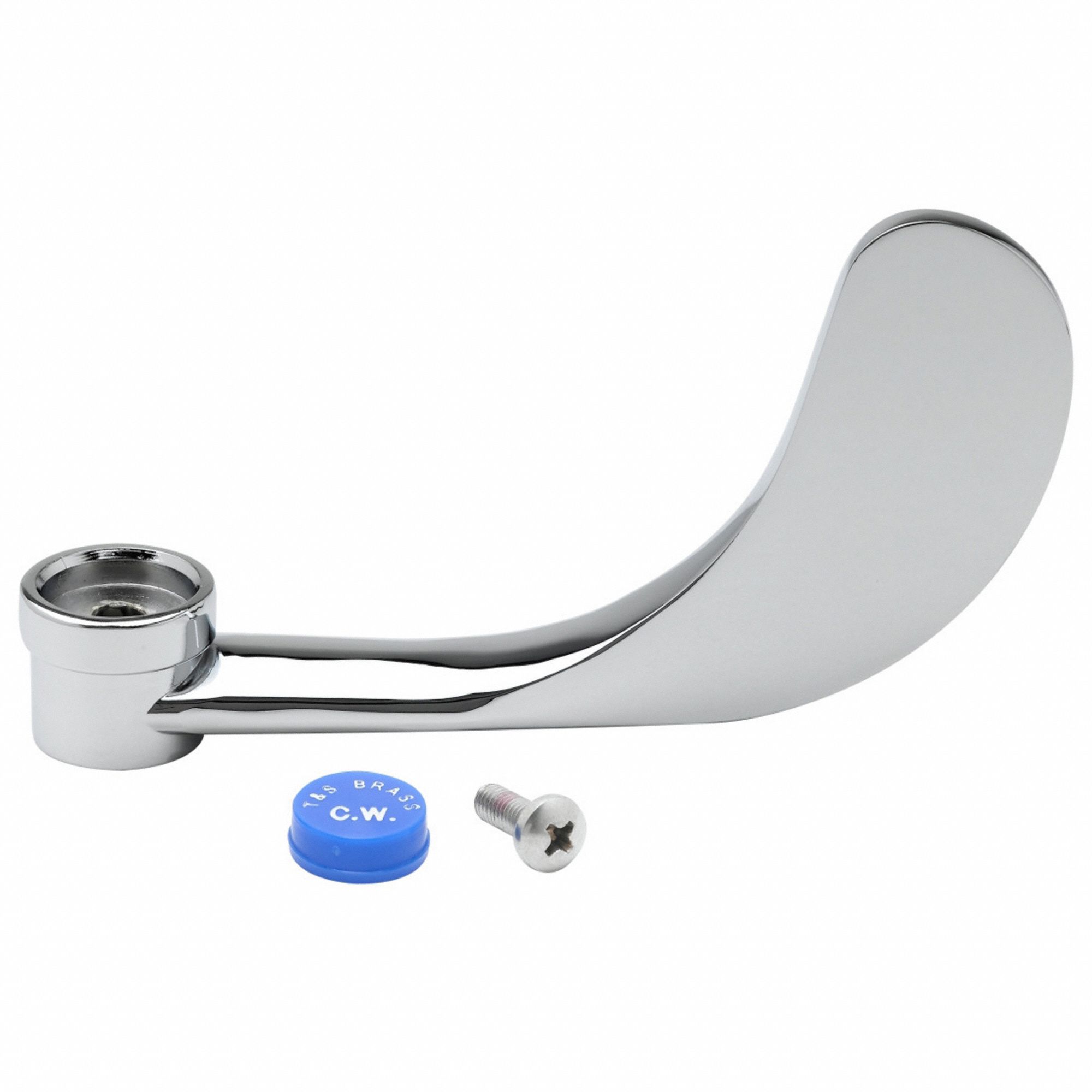 Handle: T&S Brass, Wristblade Handle, Use with Cold Water Temp, Brass, Chrome Finish