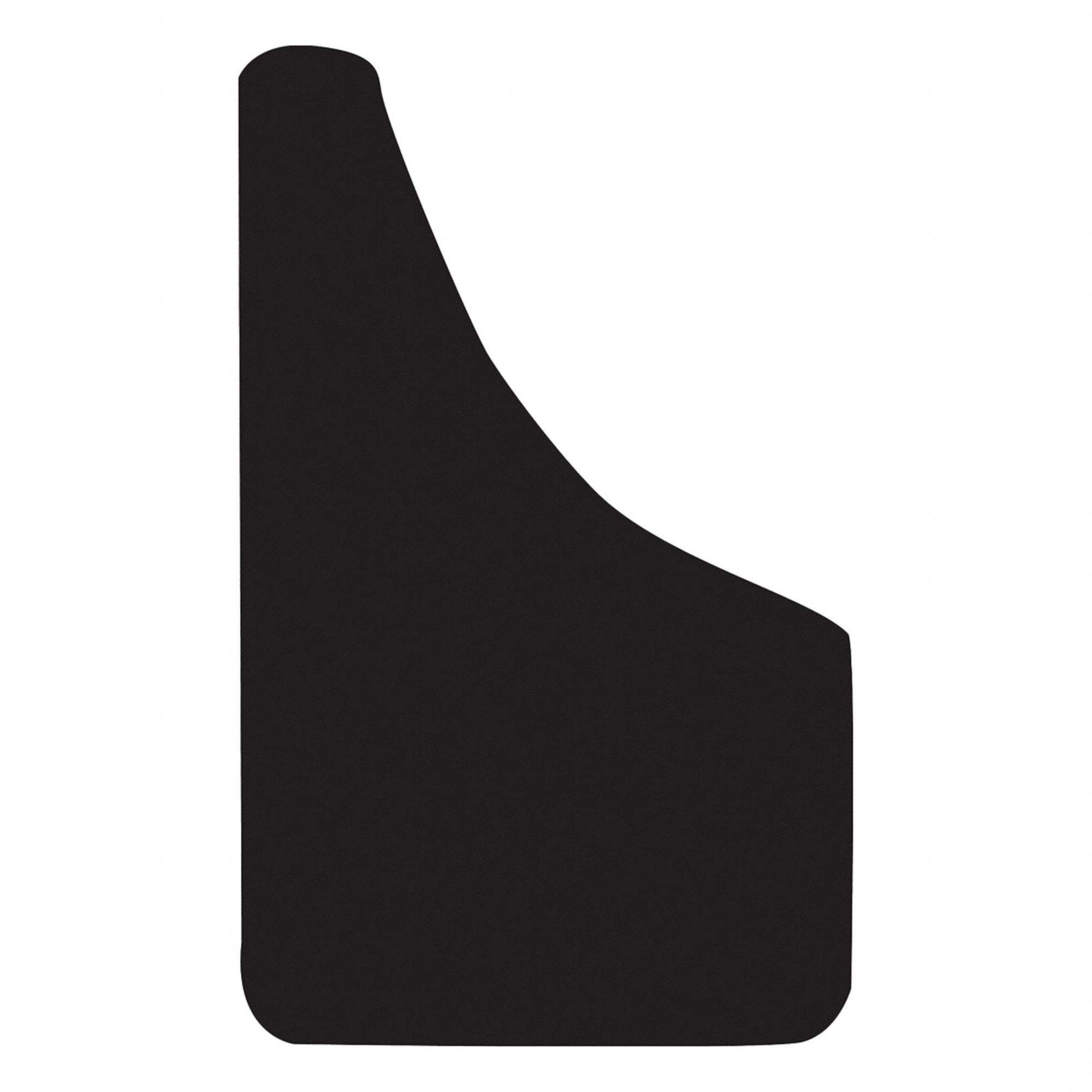 Mudflaps: Polymer, 18 in Ht, 10 in Wd, 1/8 in Thick, Black, 1 PR