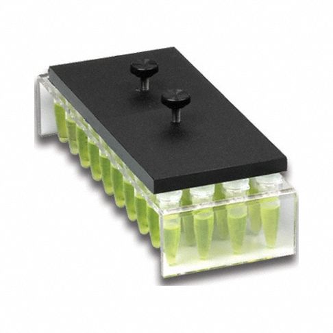 Tube Rack: Plastic, Clear, (40) Tubes, Benchtop