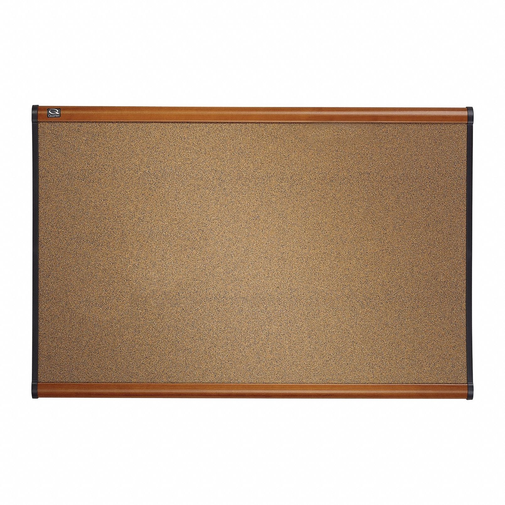 Bulletin Board: Cork, Wall Mounted, 36 in Overall Ht, 48 in Overall Wd, Brown, Cherry