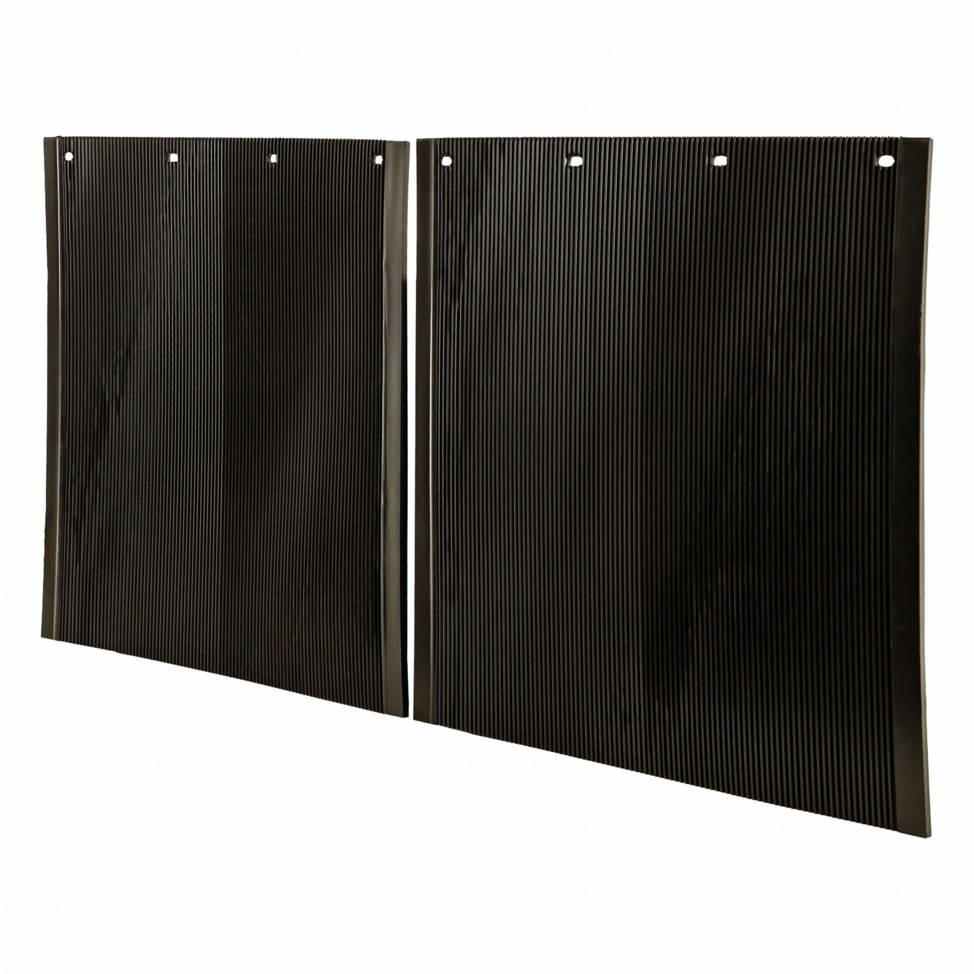Mudflaps: Polymer, 24 in Ht, 24 in Wd, 5/16 in Thick, Black, 1 PR