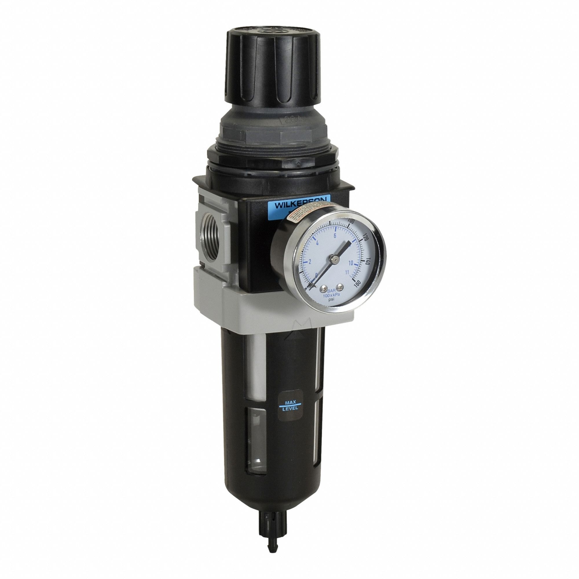 Filter/Regulator: 28 Series, 3/4 in NPT, 235 scfm, 5 micron, 0 psig to 125 psig, Aluminum