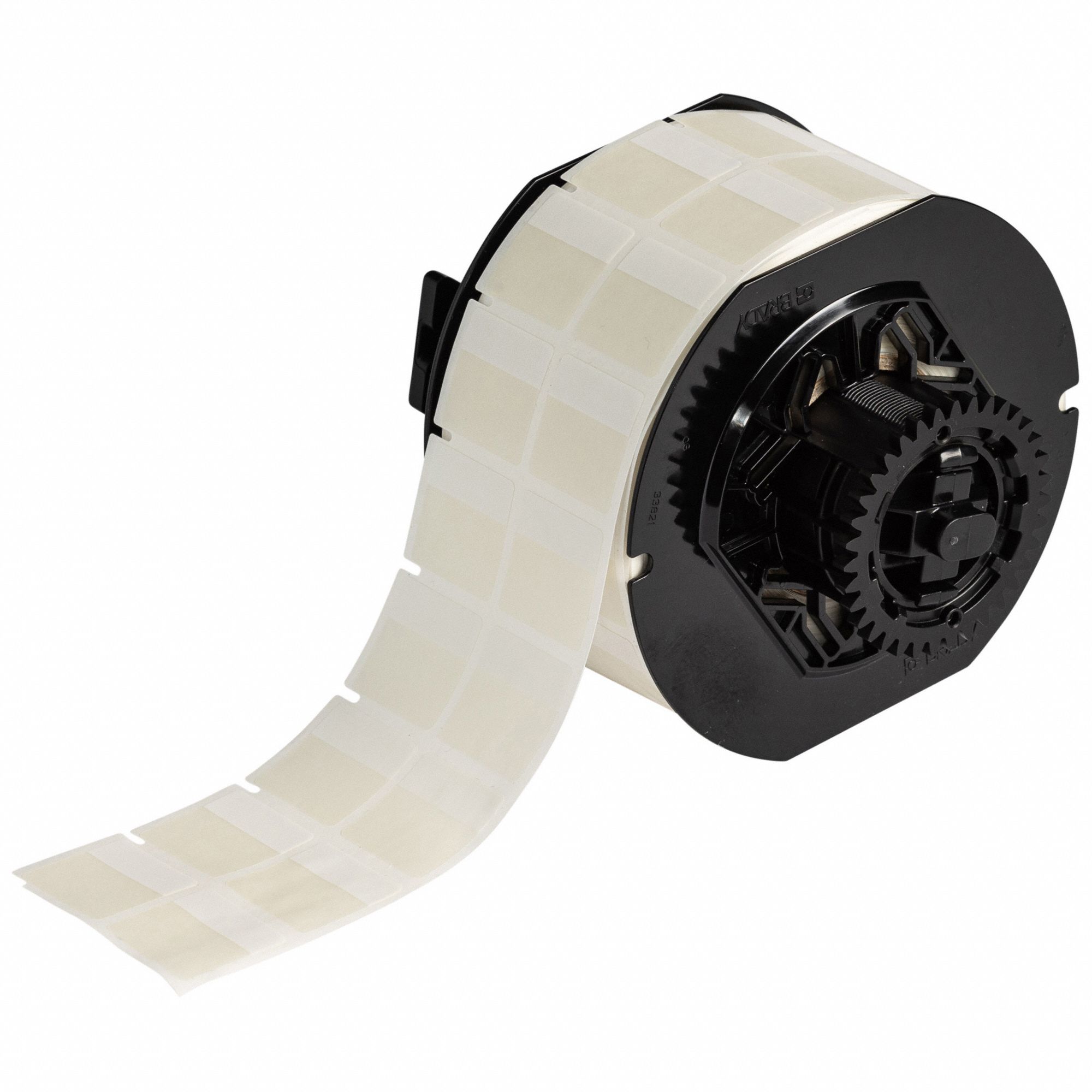 Wraparound Label: 1 in x 1 in, 1 in, Vinyl, Clear (Matte), For 16 AWG to 8 AWG Wire Gauge