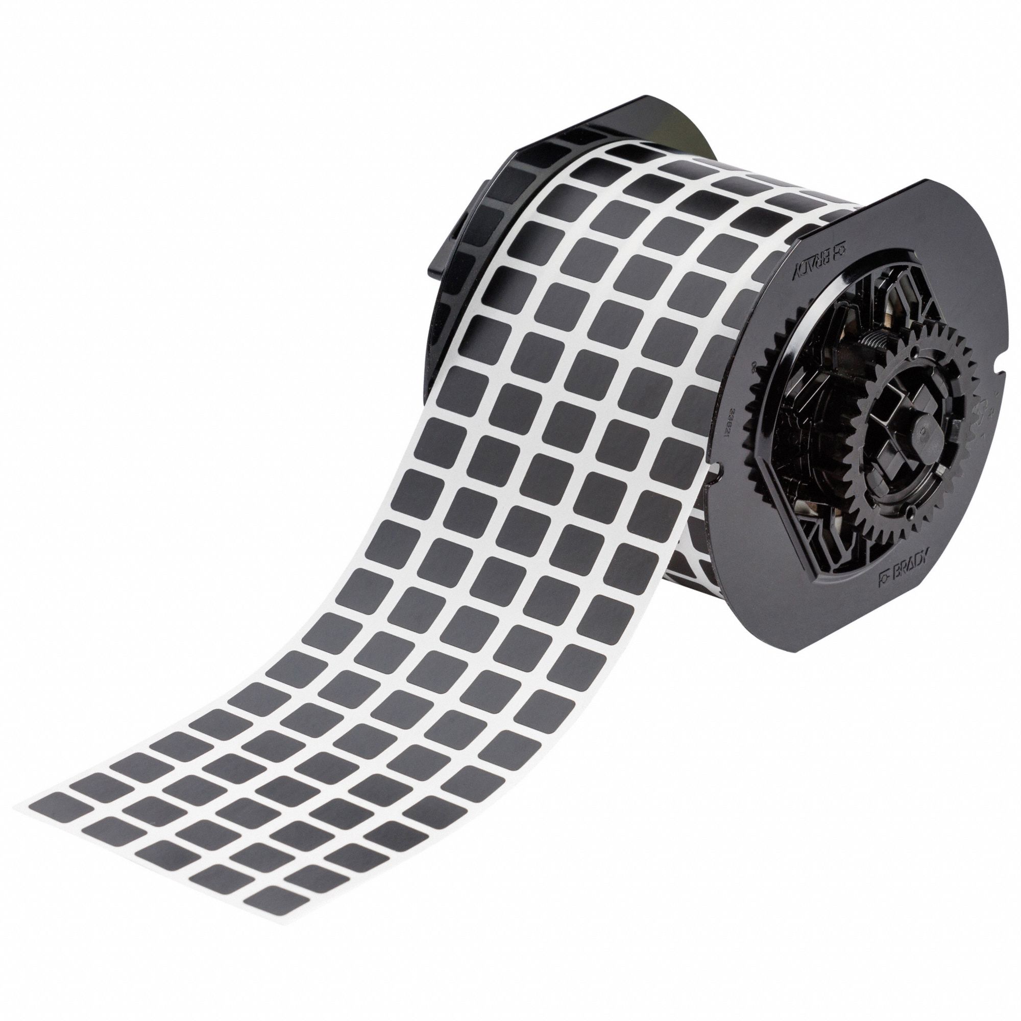 Pre-Cut Label Stock Roll: 7/16 in x 1/2 in, Rubber, Permanent Adhesive, 10, 000 Labels, Permanent