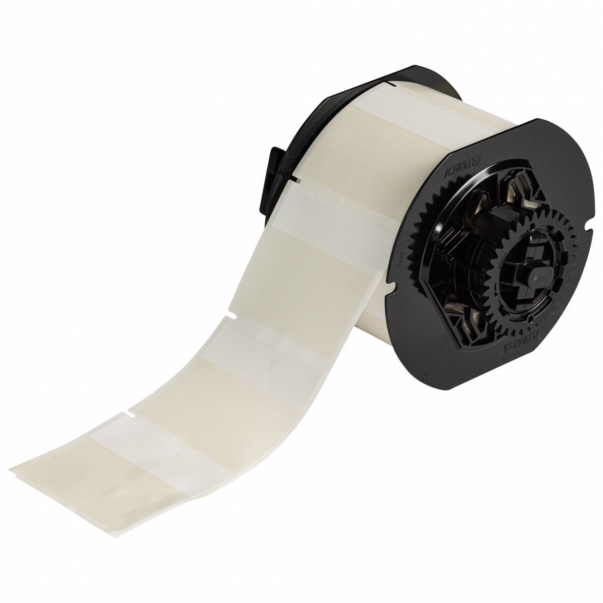 Wraparound Label: 2 1/4 in x 2 1/2 in, 2 1/2 in, Vinyl, Clear (Matte), For 6 AWG to 0 AWG Wire Gauge