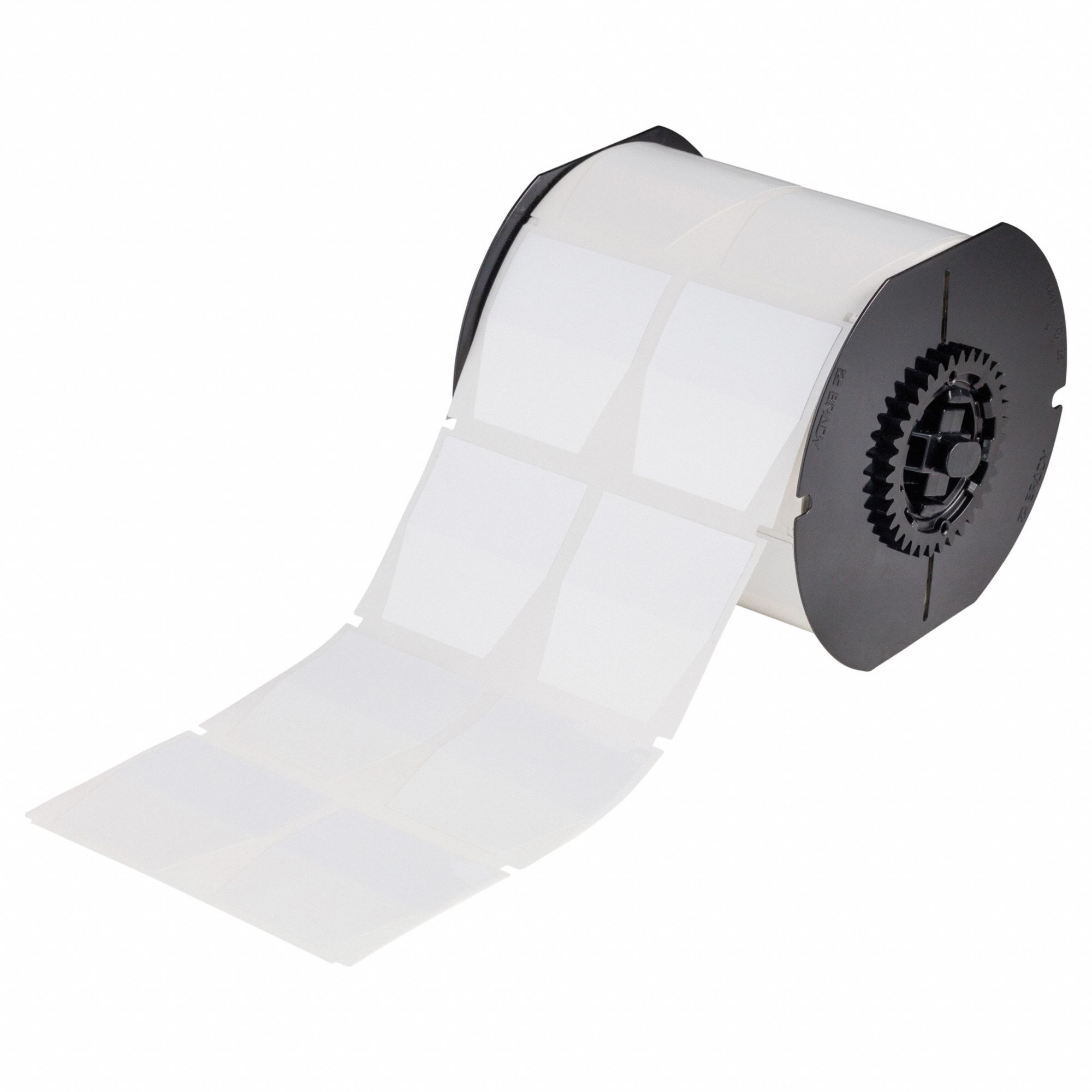 Flag Label: V-Shaped, 1 29/32 in x 2 in, Polyester, White ( Gloss ), 1, 500 Labels Included