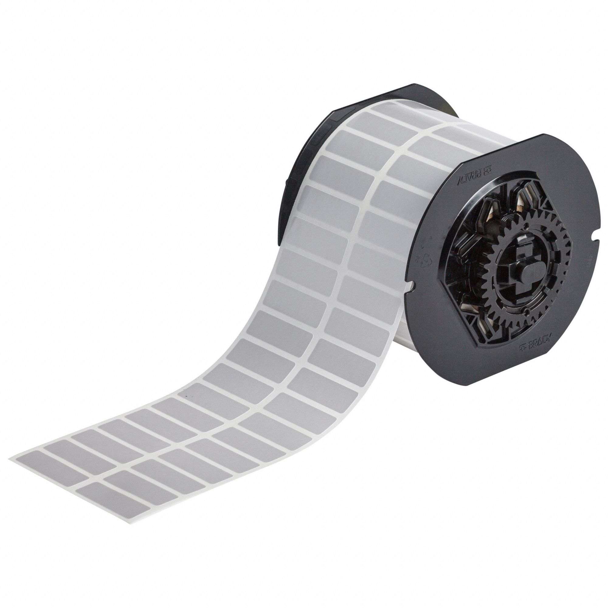 Pre-Cut Label Stock Roll: 1/2 in x 1 1/2 in, Acrylic, Permanent Adhesive, 5, 000 Labels, Permanent