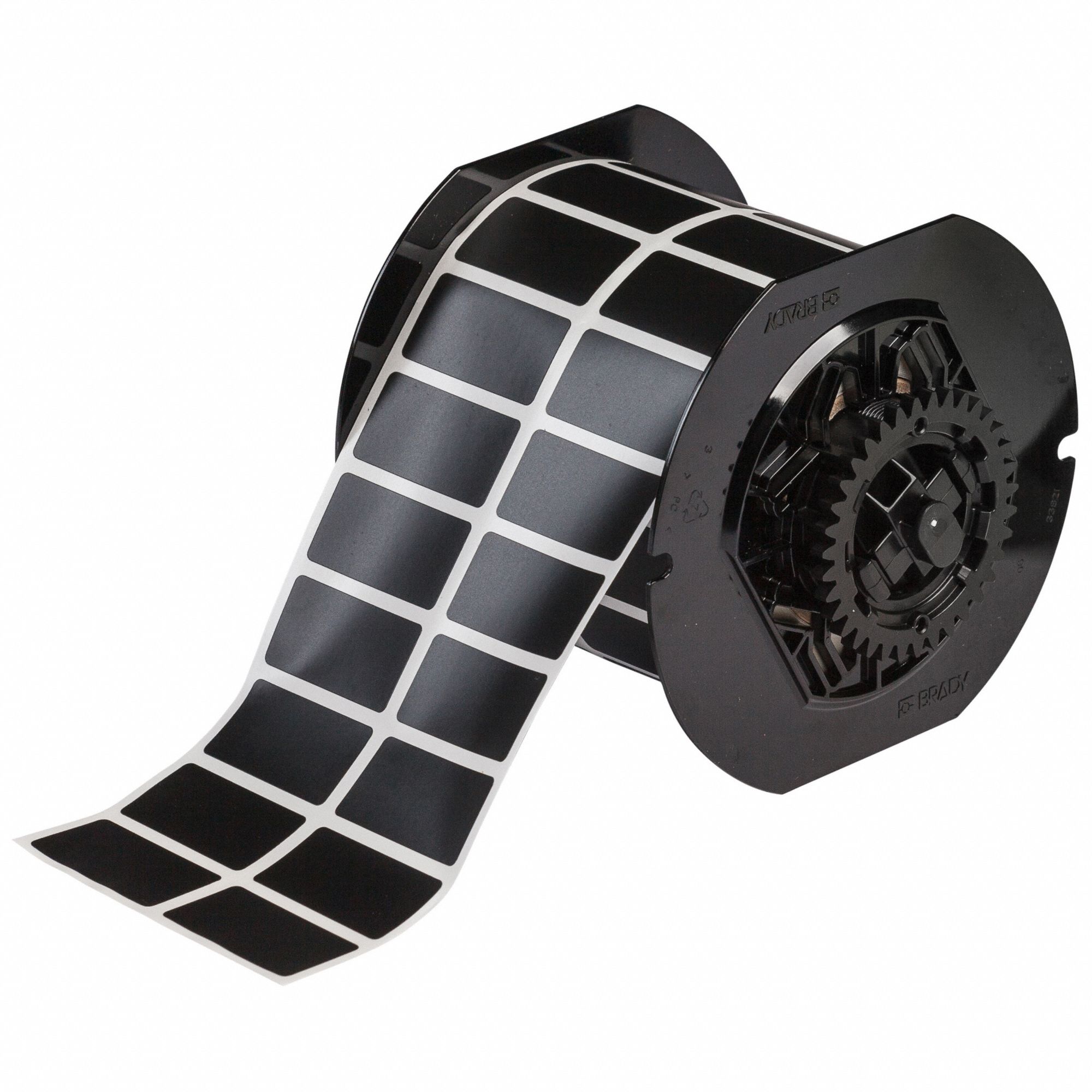 Pre-Cut Label Stock Roll: 3/4 in x 1 1/2 in, Rubber, Permanent Adhesive, 2, 500 Labels, Permanent