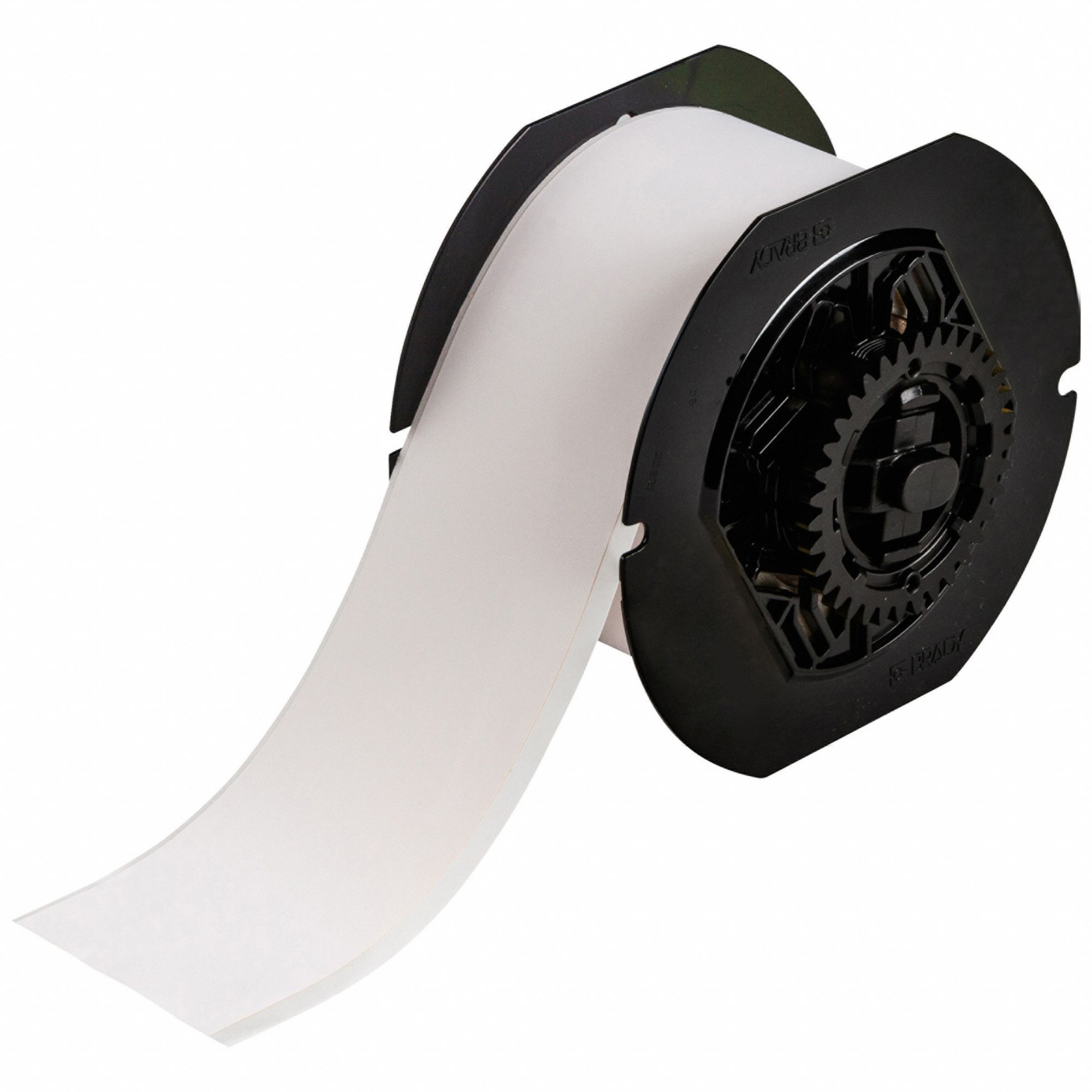 Continuous Label Stock: 2 in x 100 ft, Polyester, White (Gloss), Outdoor