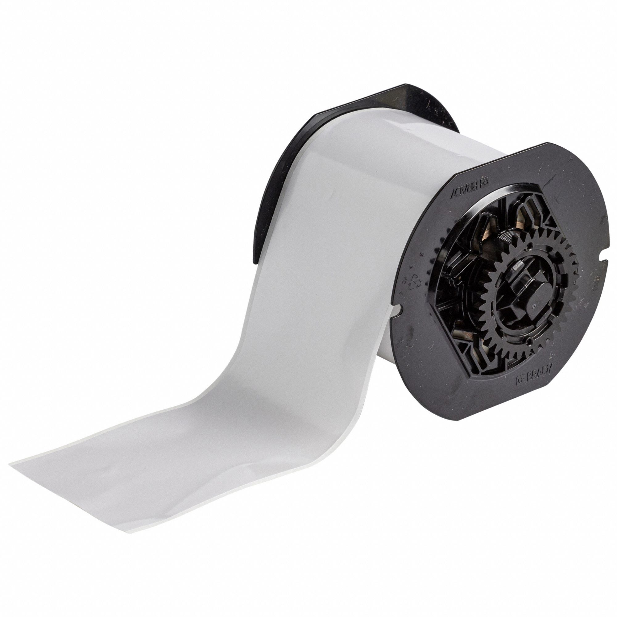 Continuous Label Stock: 3 in x 100 ft, Metalized Polyester, Silver (Satin), Indoor