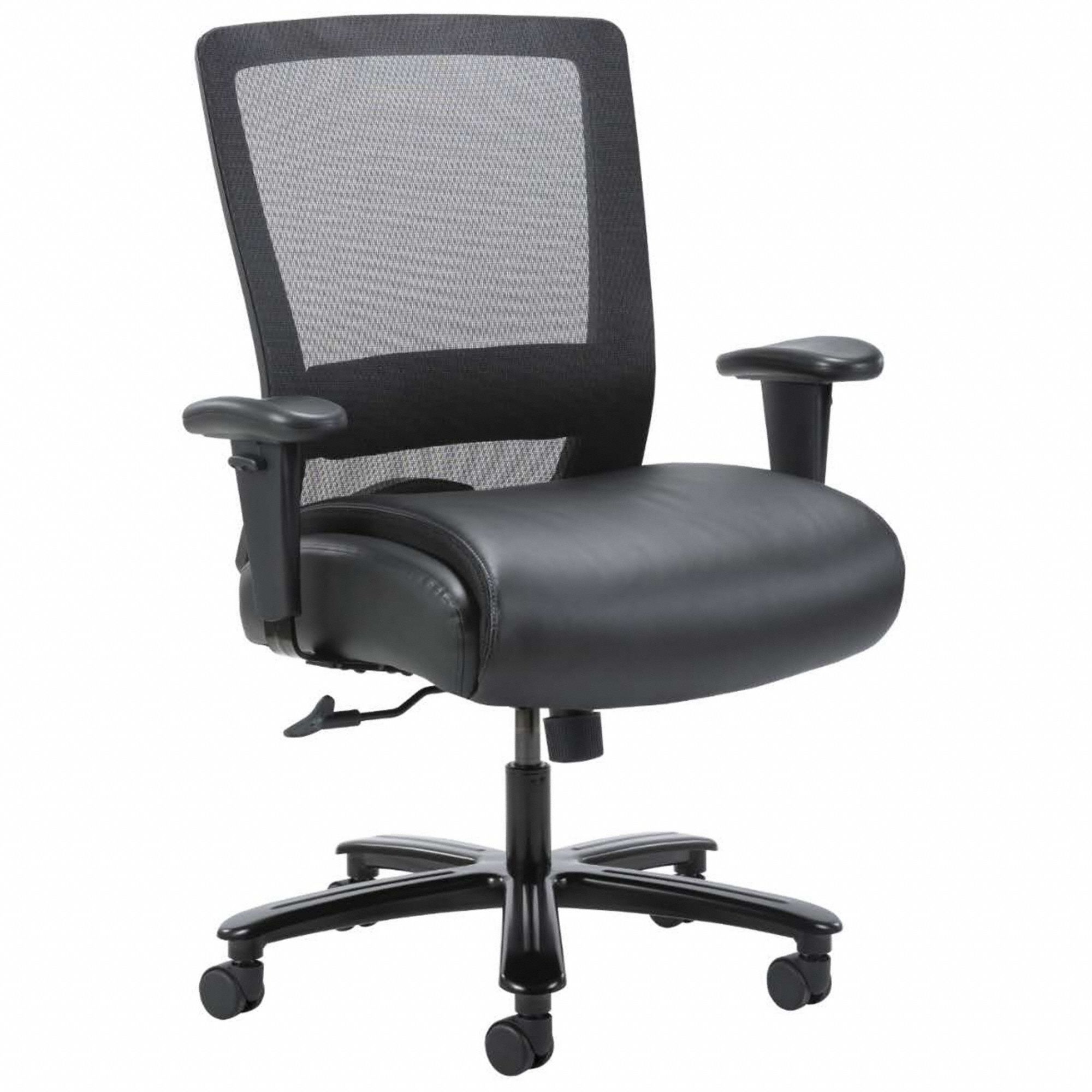 BOSS, Adj Arm, Black, Office Chair 794L97B699BK Grainger
