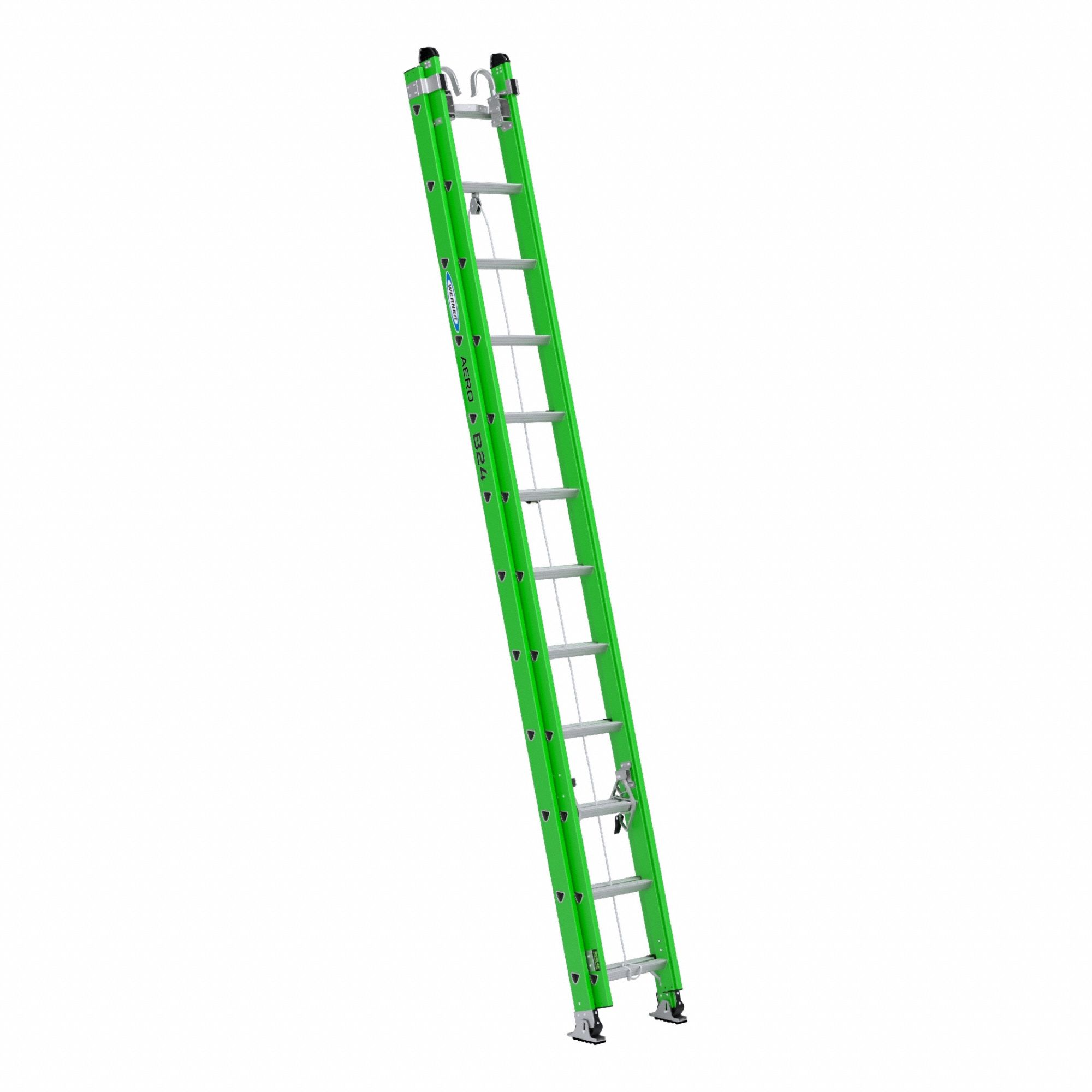 Extension Ladder, 24 ft Size, 375 lb