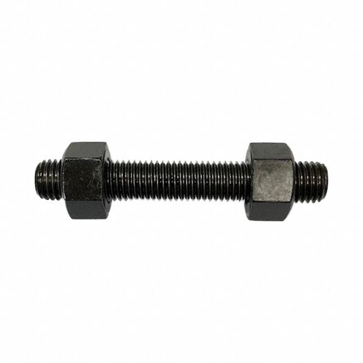 Fully Threaded Rod: 1"-8 Thread Size, 5 1/2 in Lg, Steel, Grade B7, Plain, 25 PK
