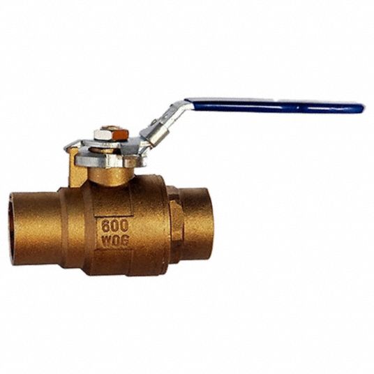 MILWAUKEE VALVE, 2 1/2 in, Brass, Manual Two-Way Ball Valve - 3RCG4|2-1 ...