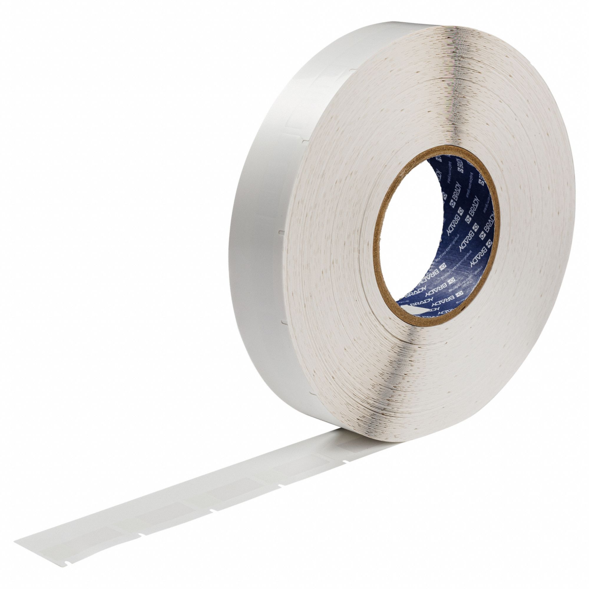Wraparound Label: 1 1/2 in x 1/2 in, Vinyl, White (Matte), For 10 AWG to 6 AWG Wire Gauge