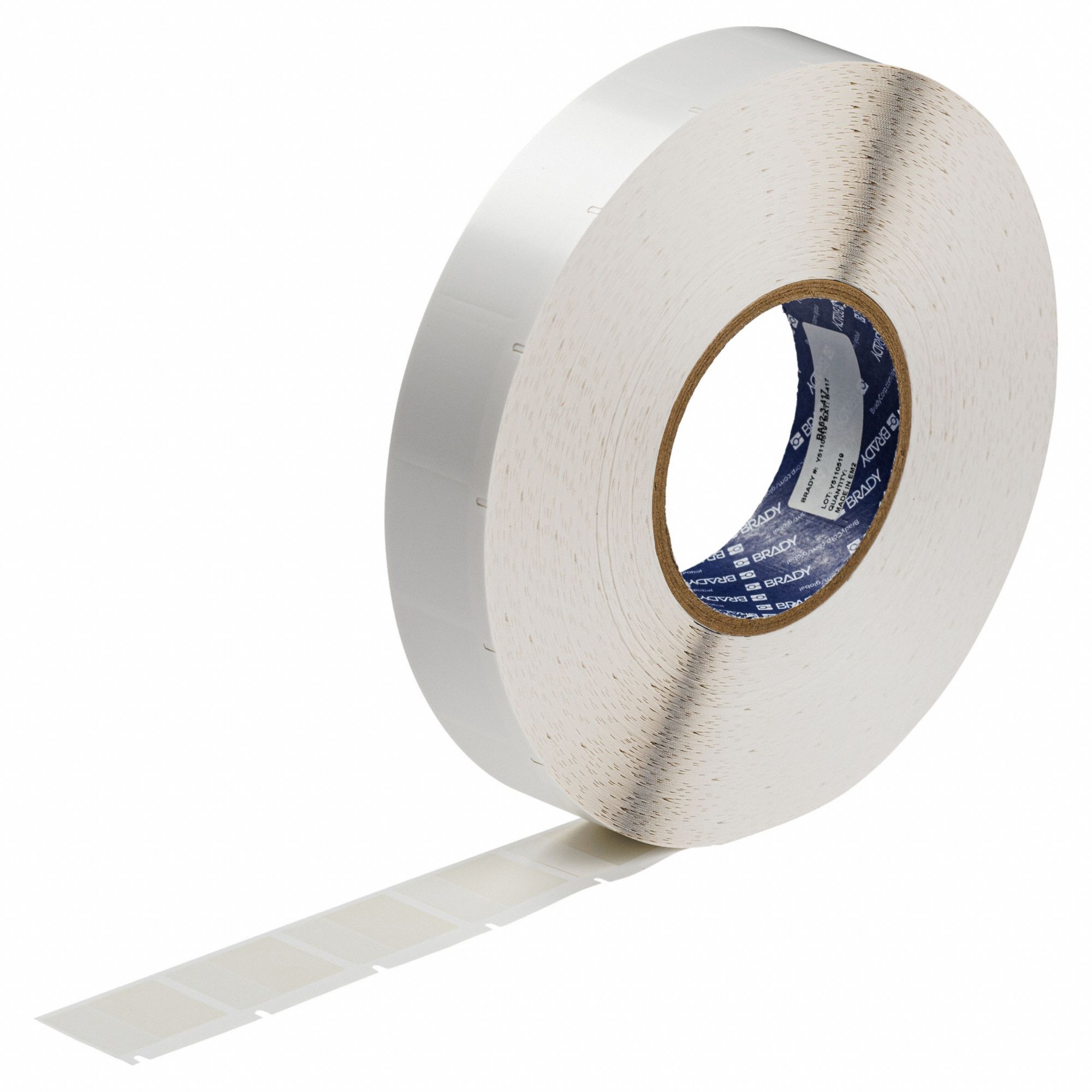 Wraparound Label: 1 1/4 in x 1 in, Self-Extinguishing Vinyl, White (Matte), 4, 000 Labels Included