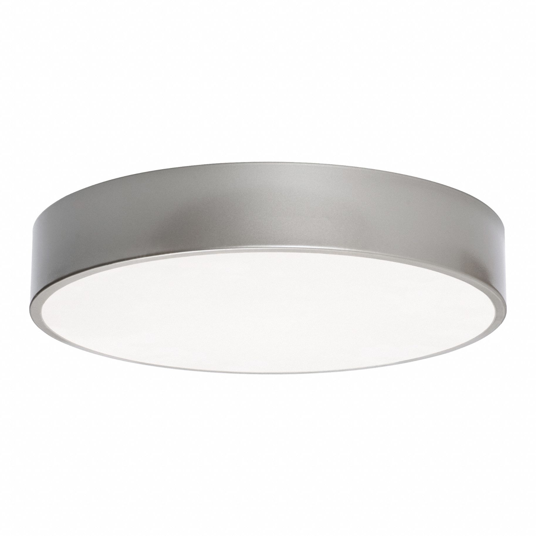 LED Flush Mount: 14 in Dia, Satin Nickel, 2 1/2 in Ht, 1,800 lm, 2700K/3000K/3500K/4000K/5000K, 26 W (MPN BAYF14LAJUDSN). Key specifications — Voltage: 120 to 277V AC; Brand: AFX INC.; For Bulb Type: Integrated LED; Includes Bulb: No; Color Temperature: 3000K; Housing Finish/Color (Broad): Satin Nickel.