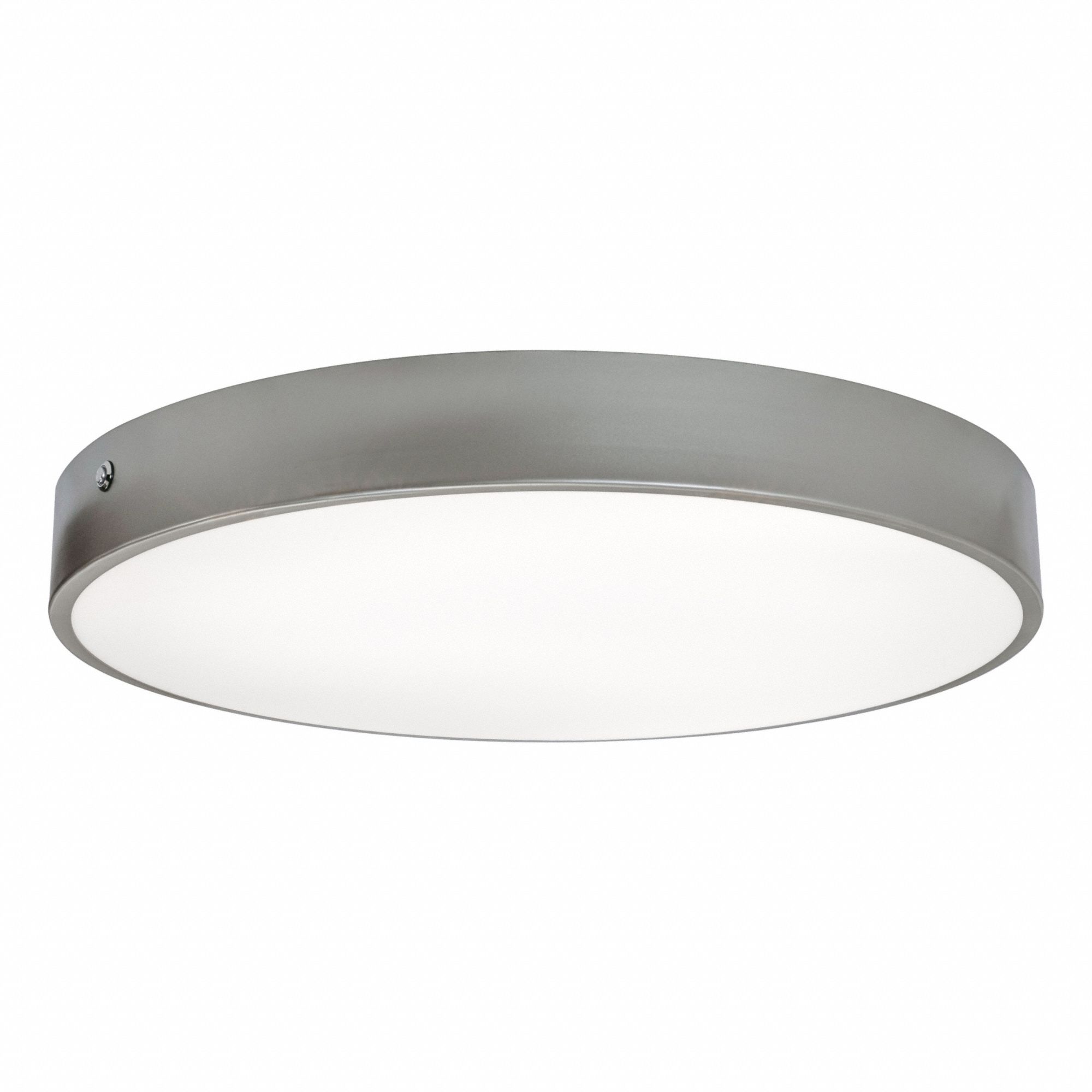 LED Flush Mount: 19 in Dia, Satin Nickel, 2 1/2 in Ht, 2,000 lm, 2700K/3000K/3500K/4000K/5000K, 30 W (MPN BAYF19LAJUDSN). Key specifications — Voltage: 120 to 277V AC; Brand: AFX INC.; For Bulb Type: Integrated LED; Includes Bulb: No; Color Temperature: 5000K; Housing Finish/Color (Broad): Satin Nickel.