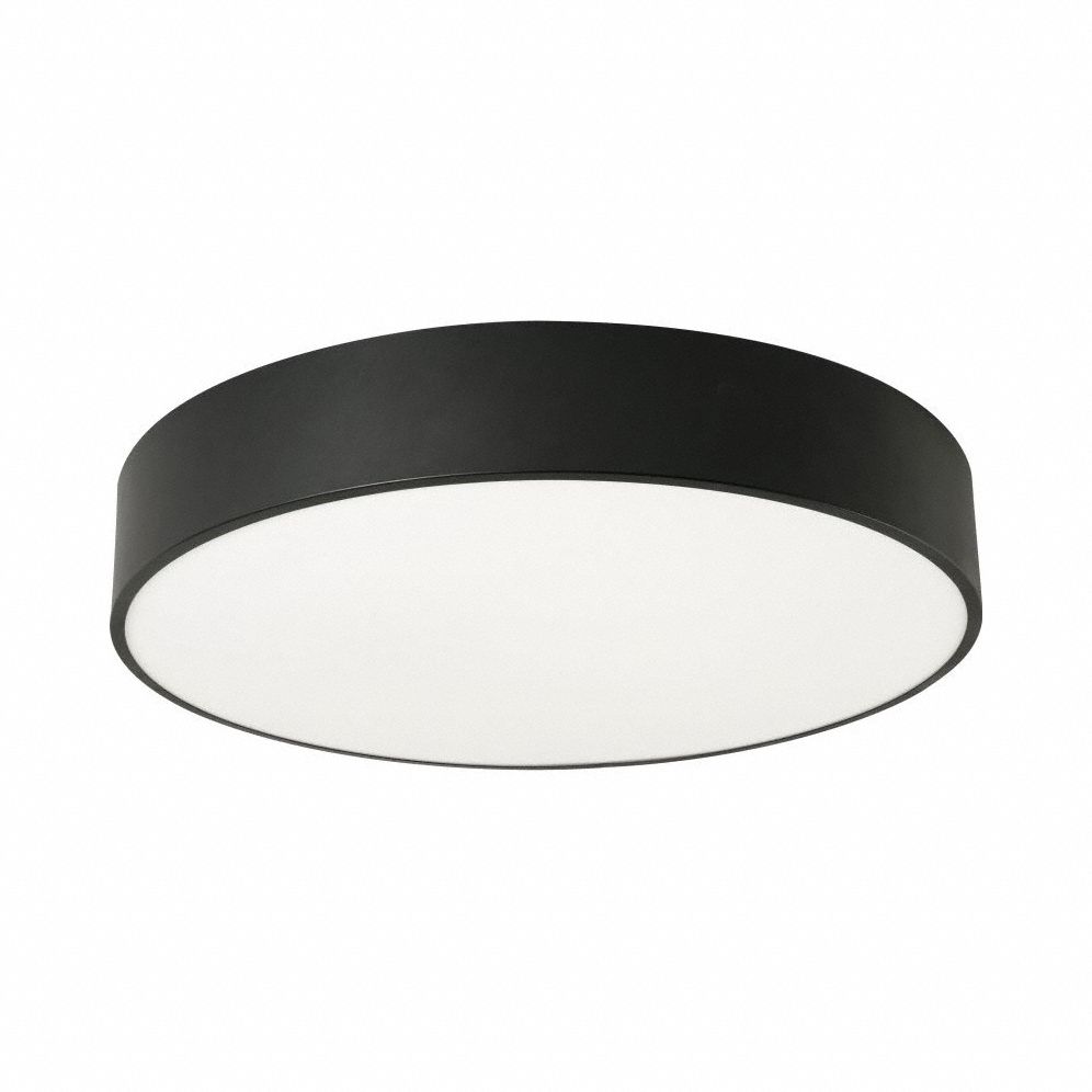 LED Flush Mount: 24 in Dia, Black, 4 in Ht, 2,100 lm, 2700K/3000K/3500K/4000K/5000K, 35 W, 4 in Lg (MPN BAYF24LAJUDBK). Key specifications — Voltage: 120 to 277V AC; Brand: AFX INC.; For Bulb Type: Integrated LED; Includes Bulb: No; Color Temperature: 2700K; Housing Finish/Color (Broad): Black.
