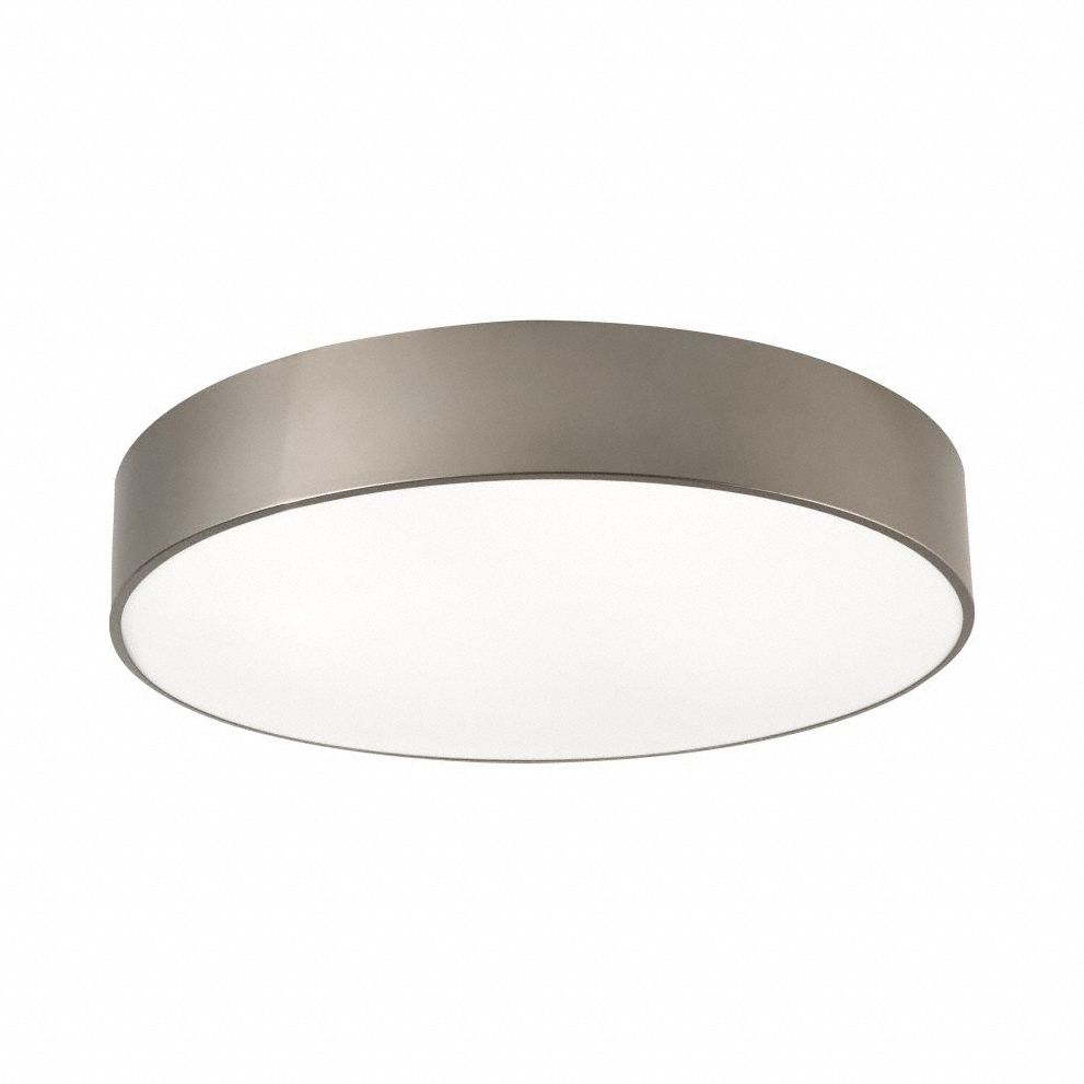 LED Flush Mount: 24 in Dia, Satin Nickel, 4 in Ht, 2,100 lm, 2700K/3000K/3500K/4000K/5000K, 35 W (MPN BAYF24LAJUDSN). Key specifications — Voltage: 120 to 277V AC; Brand: AFX INC.; For Bulb Type: Integrated LED; Includes Bulb: No; Color Temperature: 5000K; Housing Finish/Color (Broad): Satin Nickel.