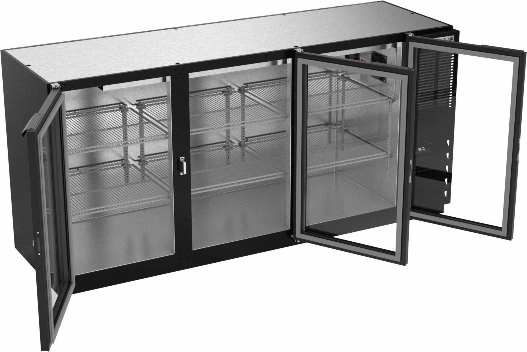 Refrigerator: Black, 19.9