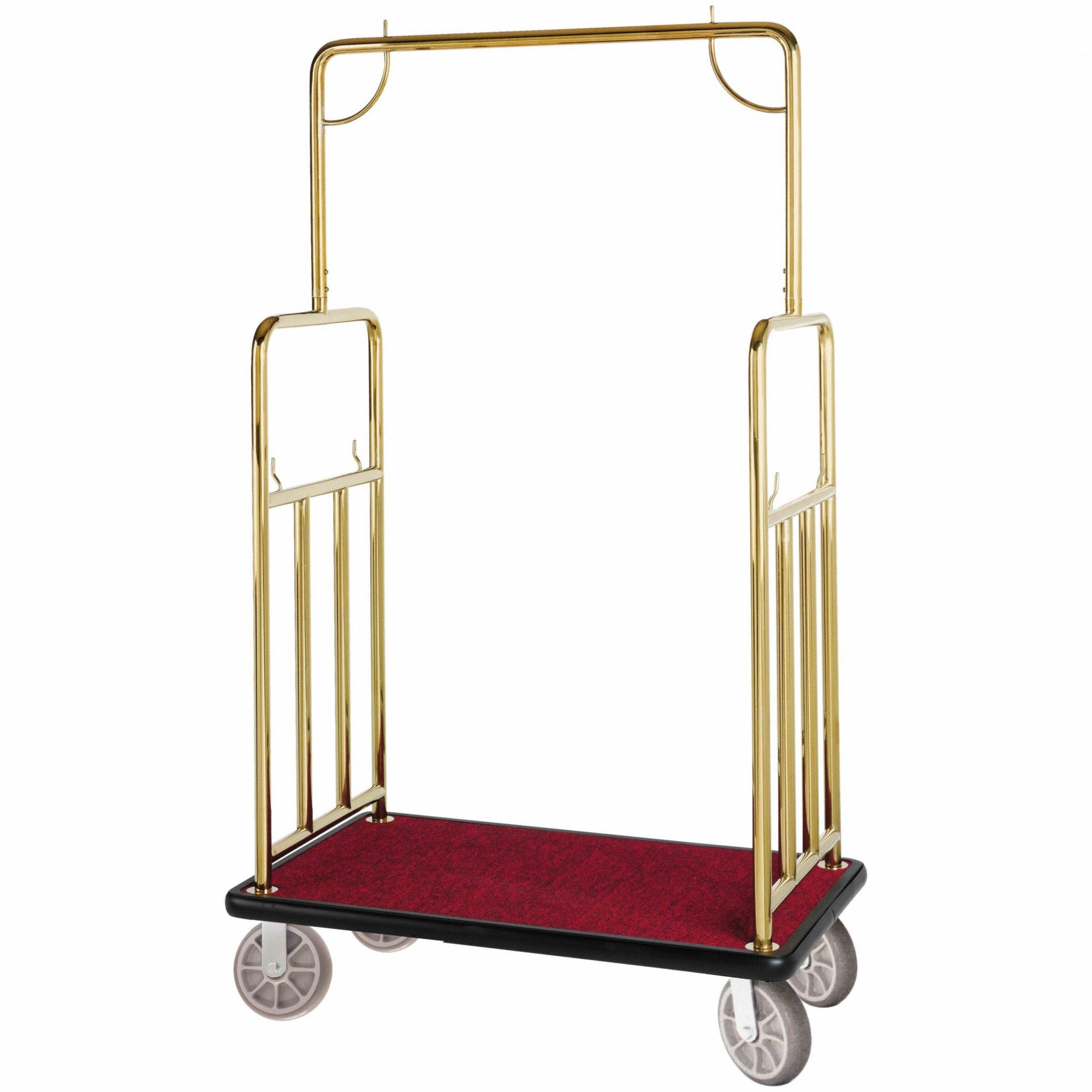 Bellman Cart: 1 1/4 in Frame Dia, 43 in Overall Lg, 25 in Overall Dp, Burgundy