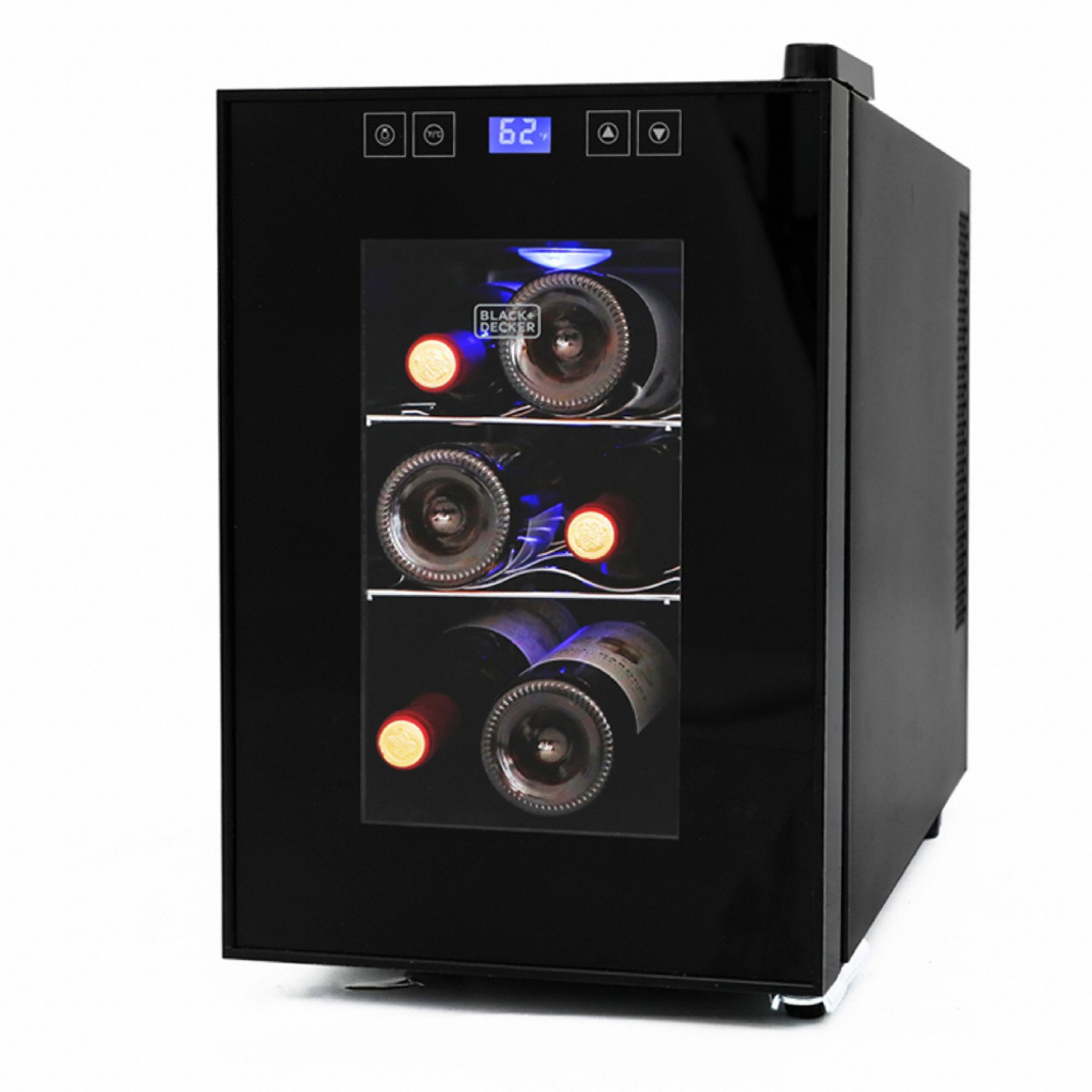 Refrigerator: Black, 0.8 cu ft Total Capacity, 2 Shelves, Up to 8.9 cu ft