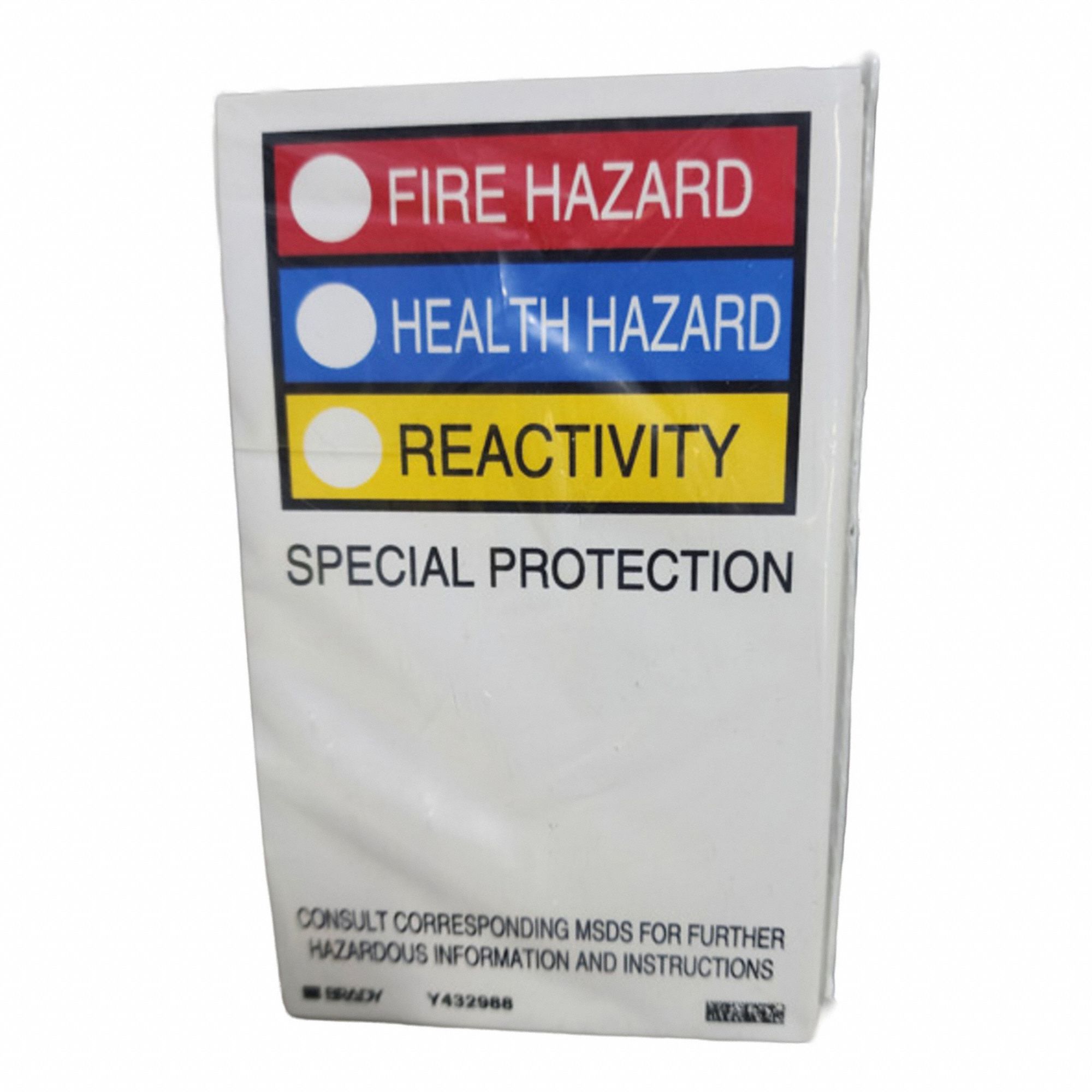 BRADY RIGHT-TO-KNOW LABEL,3IN H,5IN W,WHITE - 1005894 - BDY06325 ...
