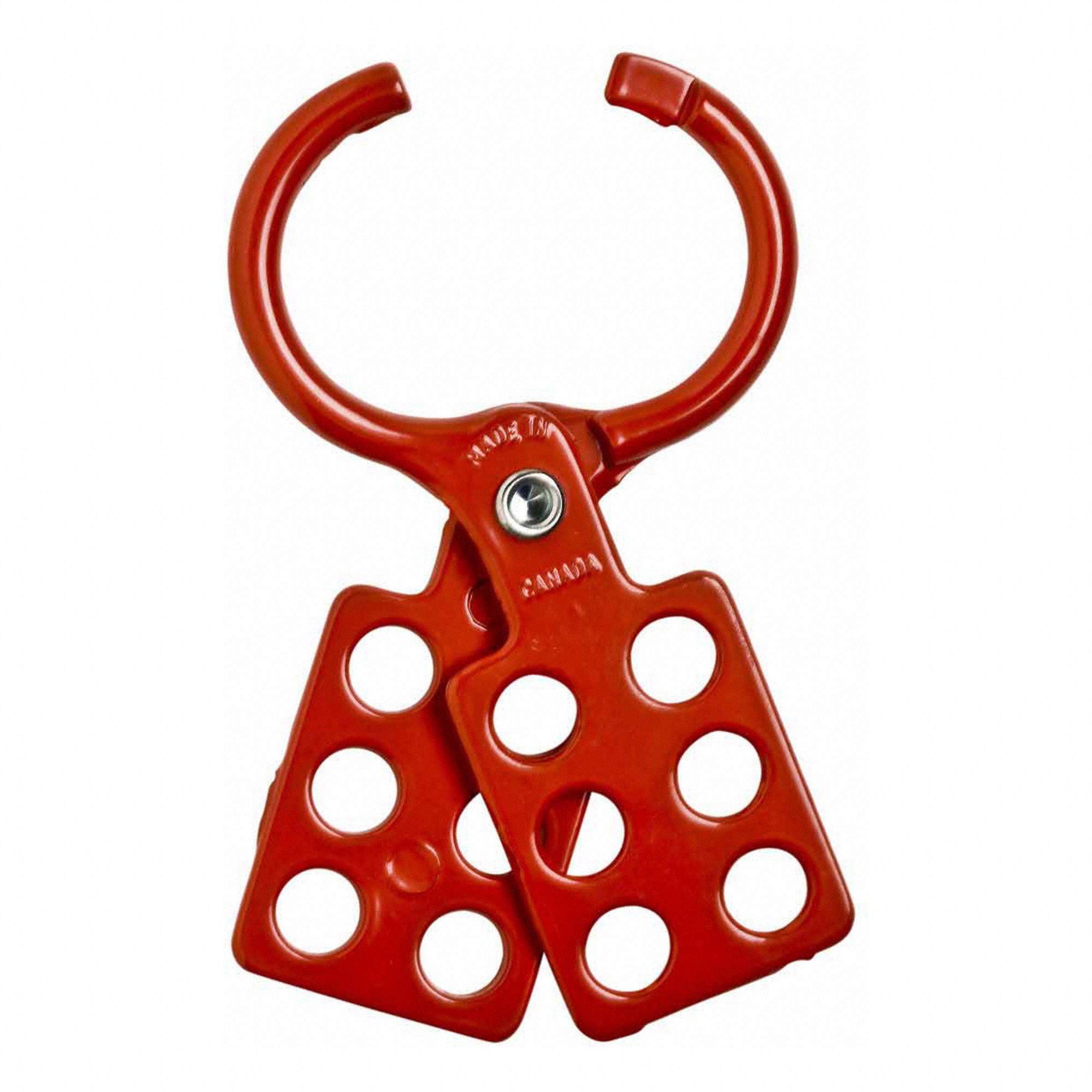 LOCKOUT HASP, ALUMINUM, RED, 2 IN WIDTH