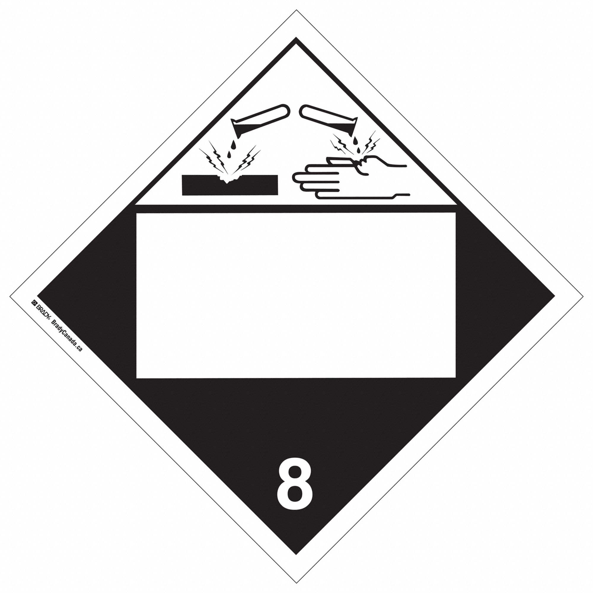 PLACARD TDG CORROSIVE