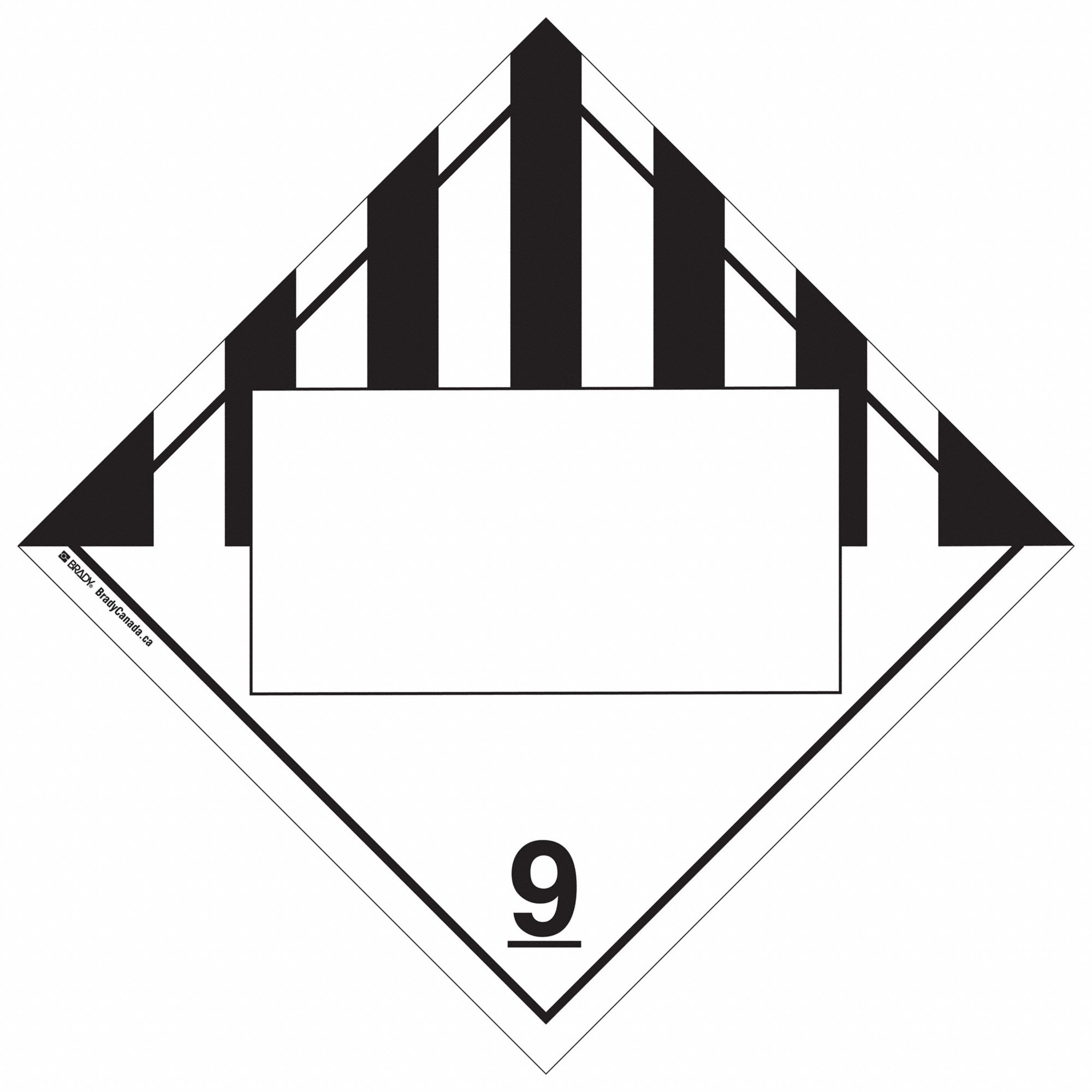 PLACARD TDG DIVERS DANGER CLASSE 9