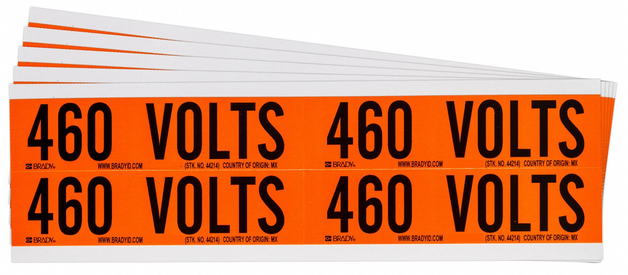 BRADY CONDUIT & VOLTAGE SIGNS & LABELS, 4 1/8 IN LABEL W, 1 1/8 IN ...