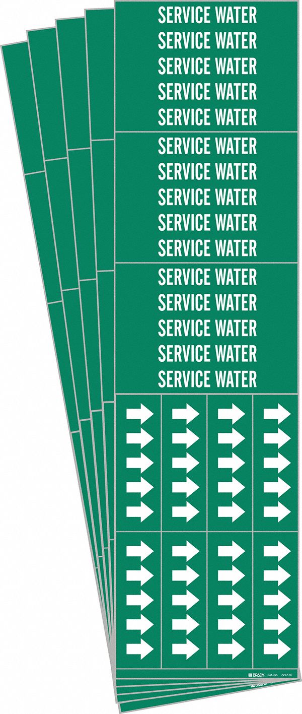SERVICE WATER PM 3C WH/GN 5/PK