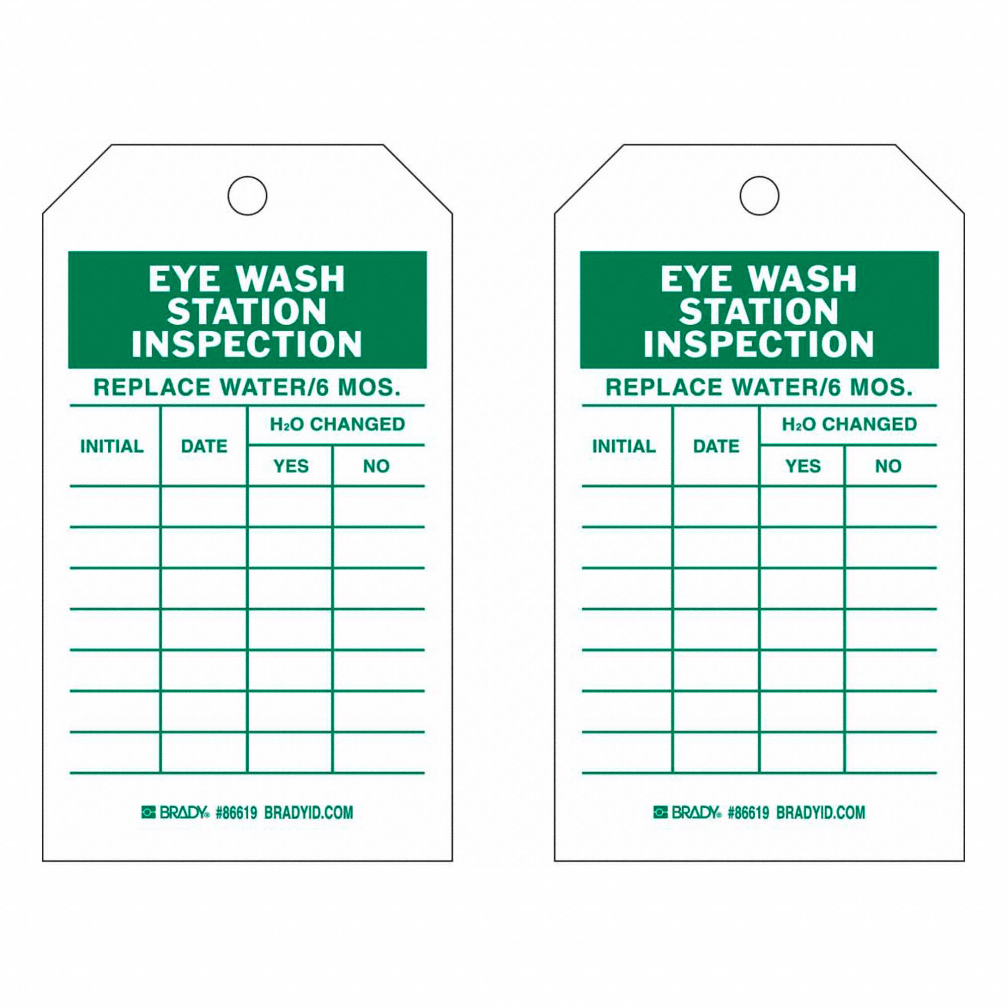 BRADY INSPECTION TAG,7IN H,WHITE,4IN W,PK10 - 1005914 - BDY86619 ...