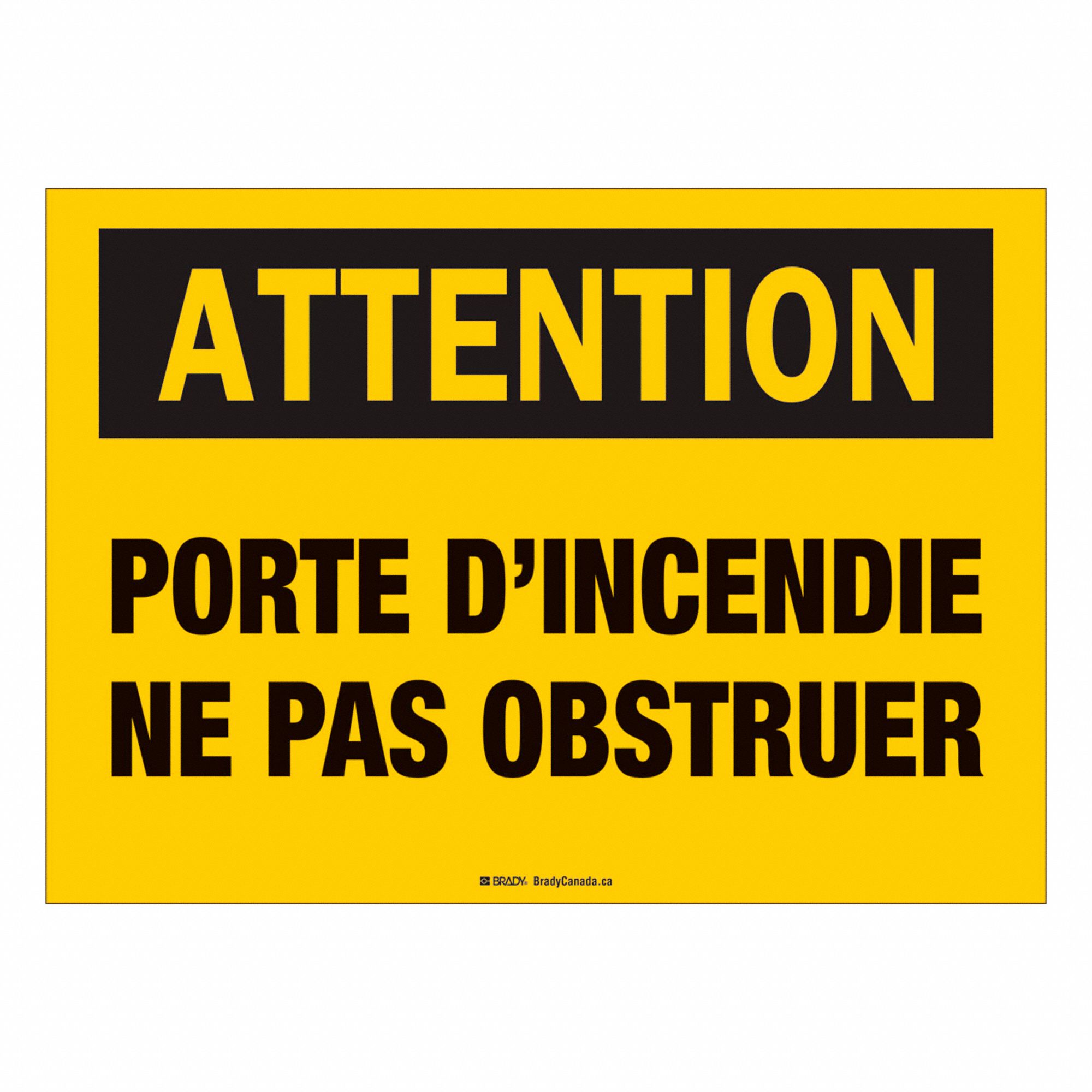 SIGN ATTENTION 10X14 FR